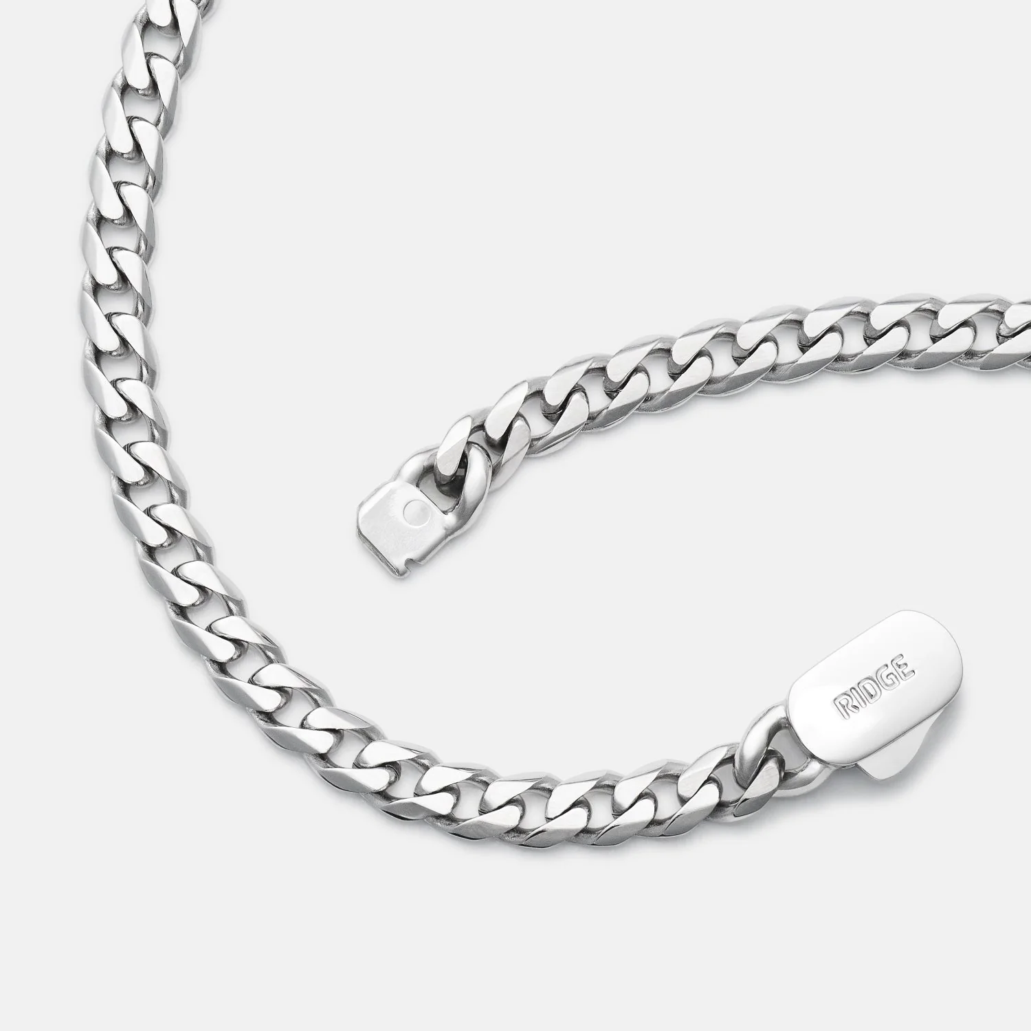 5mm Curb Chain - Platinum - 22" - Image 4