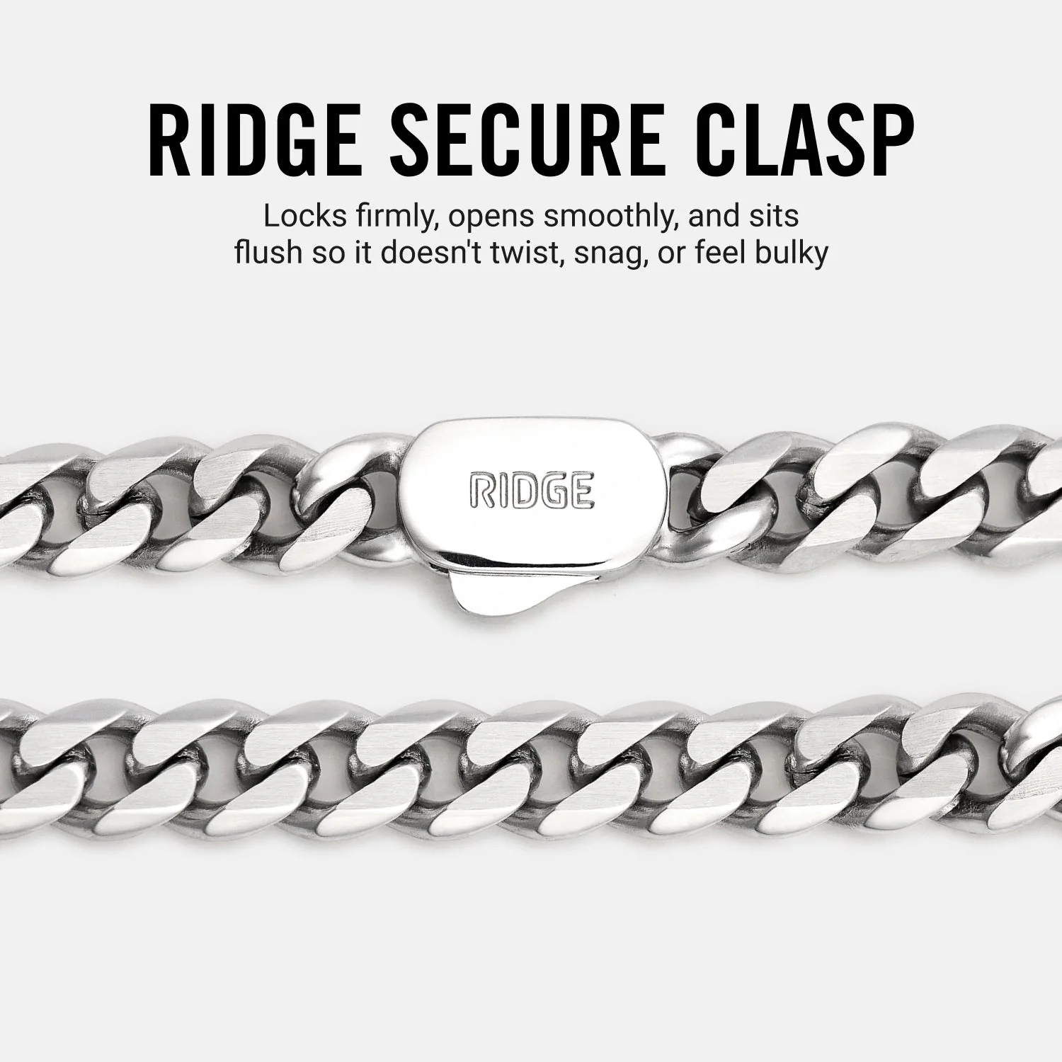 5mm Curb Chain - Platinum - 22" - Image 8