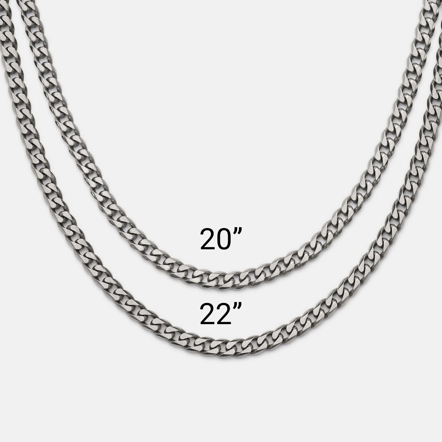 5mm Curb Chain - Titanium - 22" - Image 5