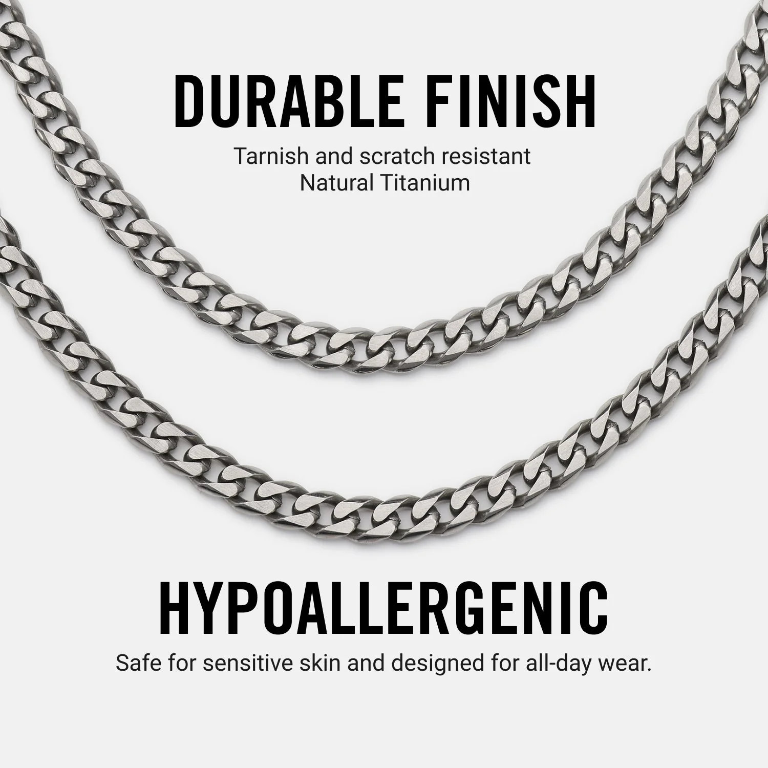5mm Curb Chain - Titanium - 22" - Image 9