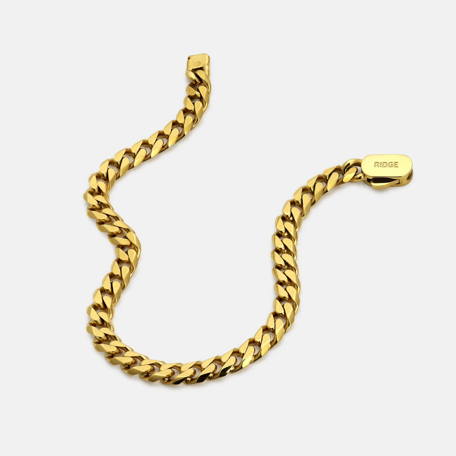 6mm Curb Bracelet - 18K Gold - Medium - Image 3