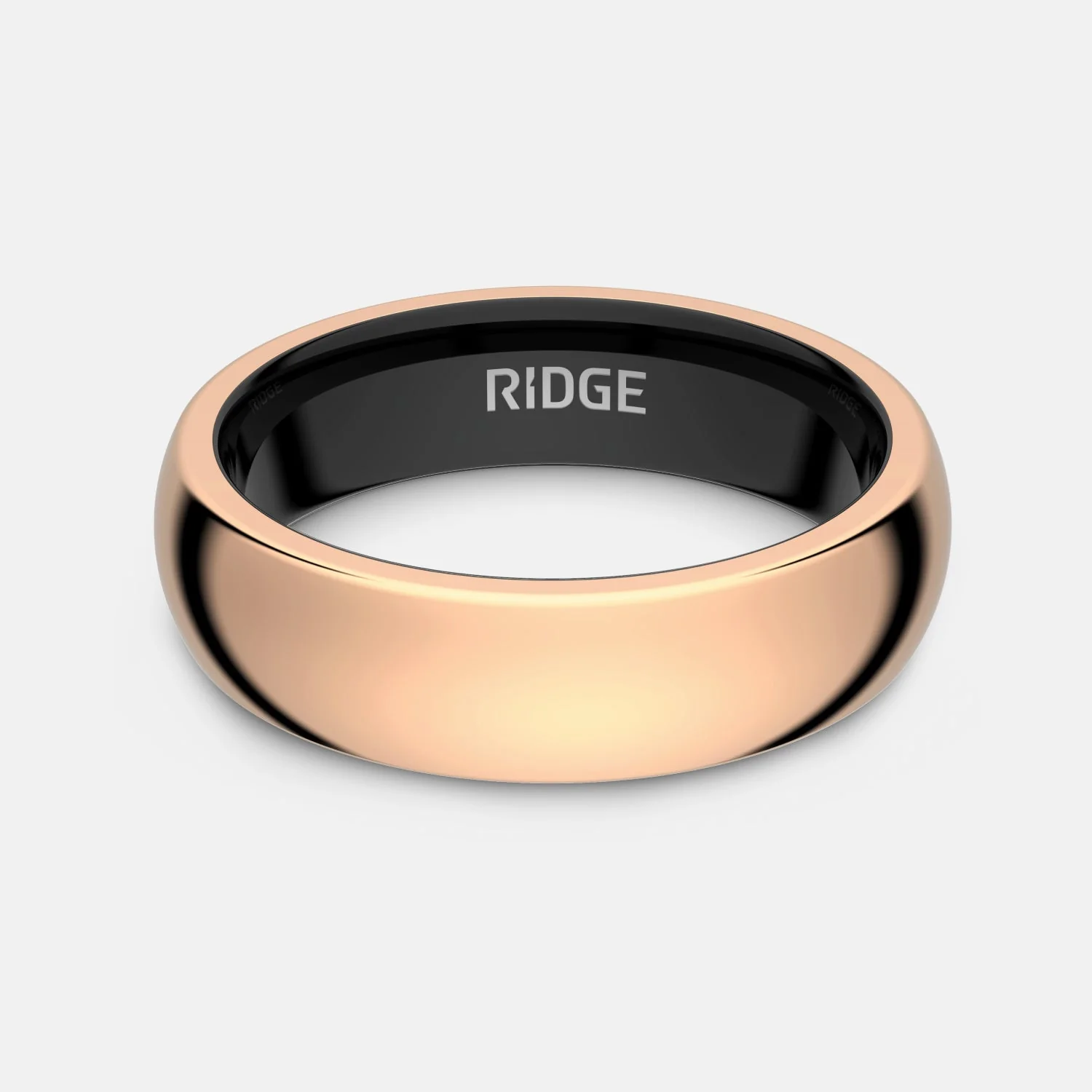 6mm Rounded Ring Set - 18K Rose Gold - Image 2