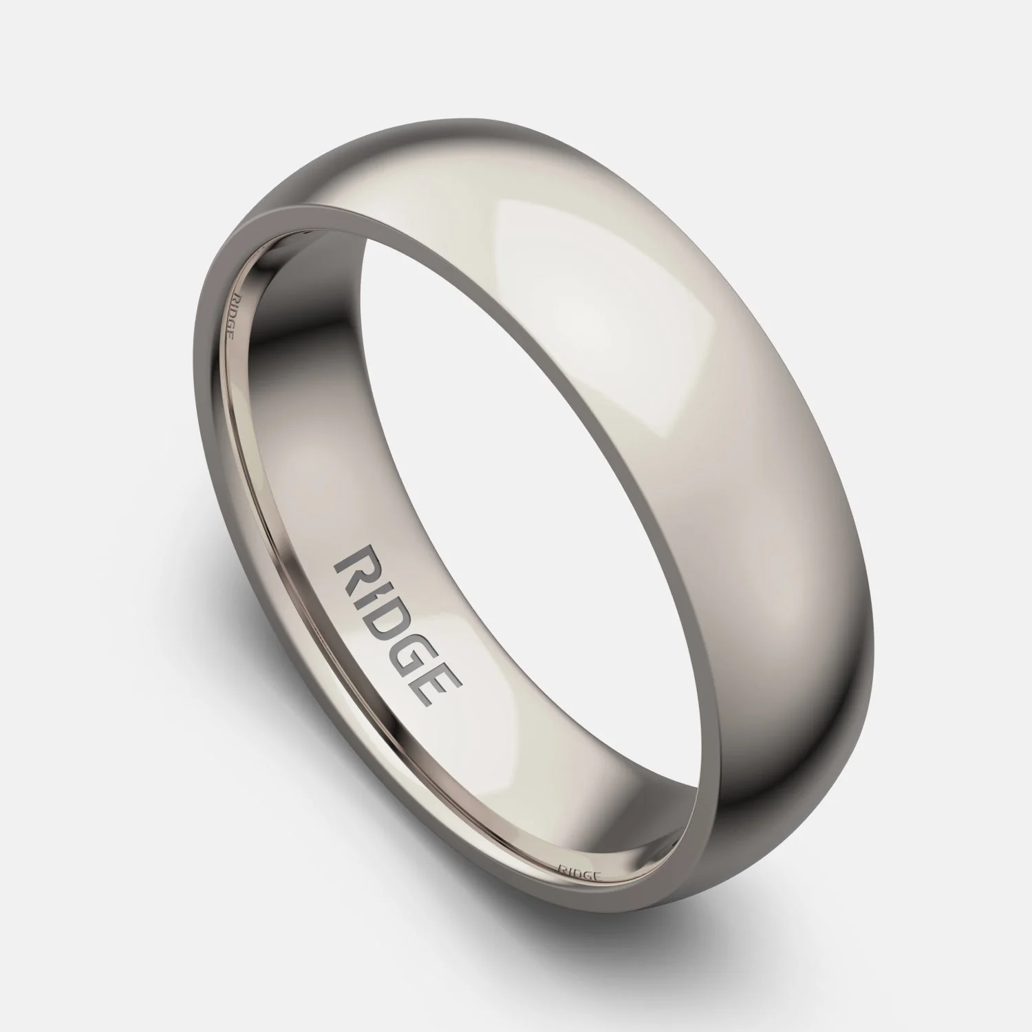 6mm Rounded Ring Set - Platinum - Tantalum