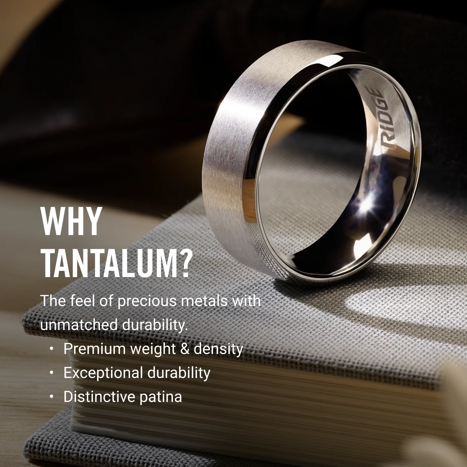 6mm Rounded Ring Set - Platinum - Tantalum - Image 10