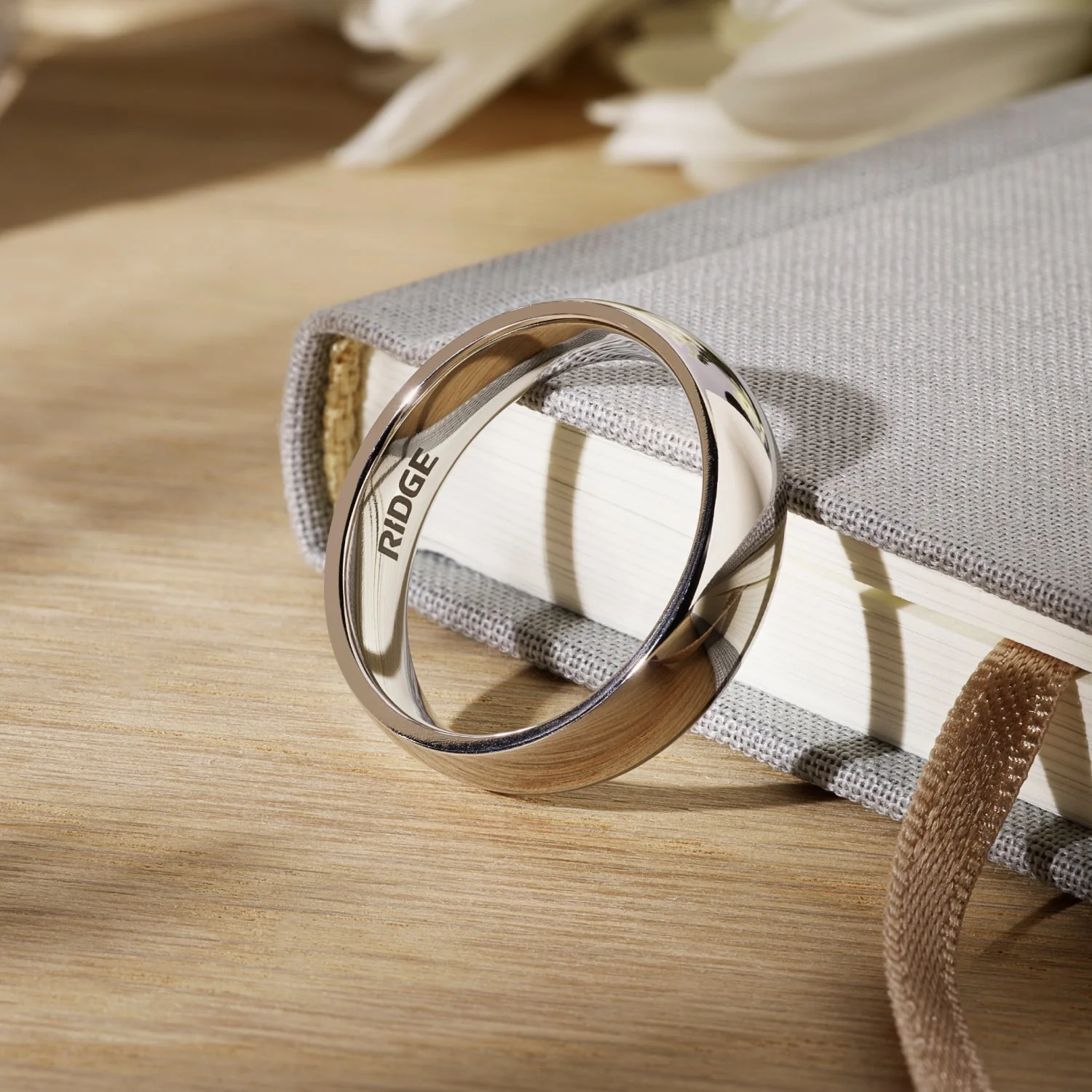 6mm Rounded Ring Set - Platinum - Tantalum - Image 6
