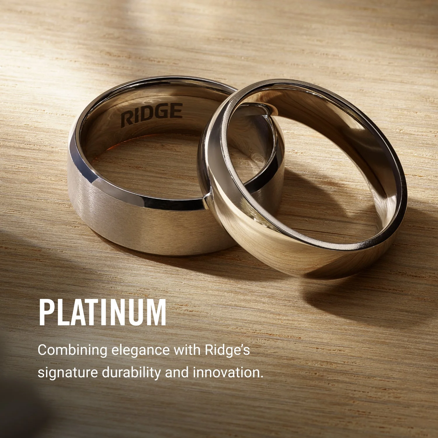 6mm Rounded Ring Set - Platinum - Tantalum - Image 7