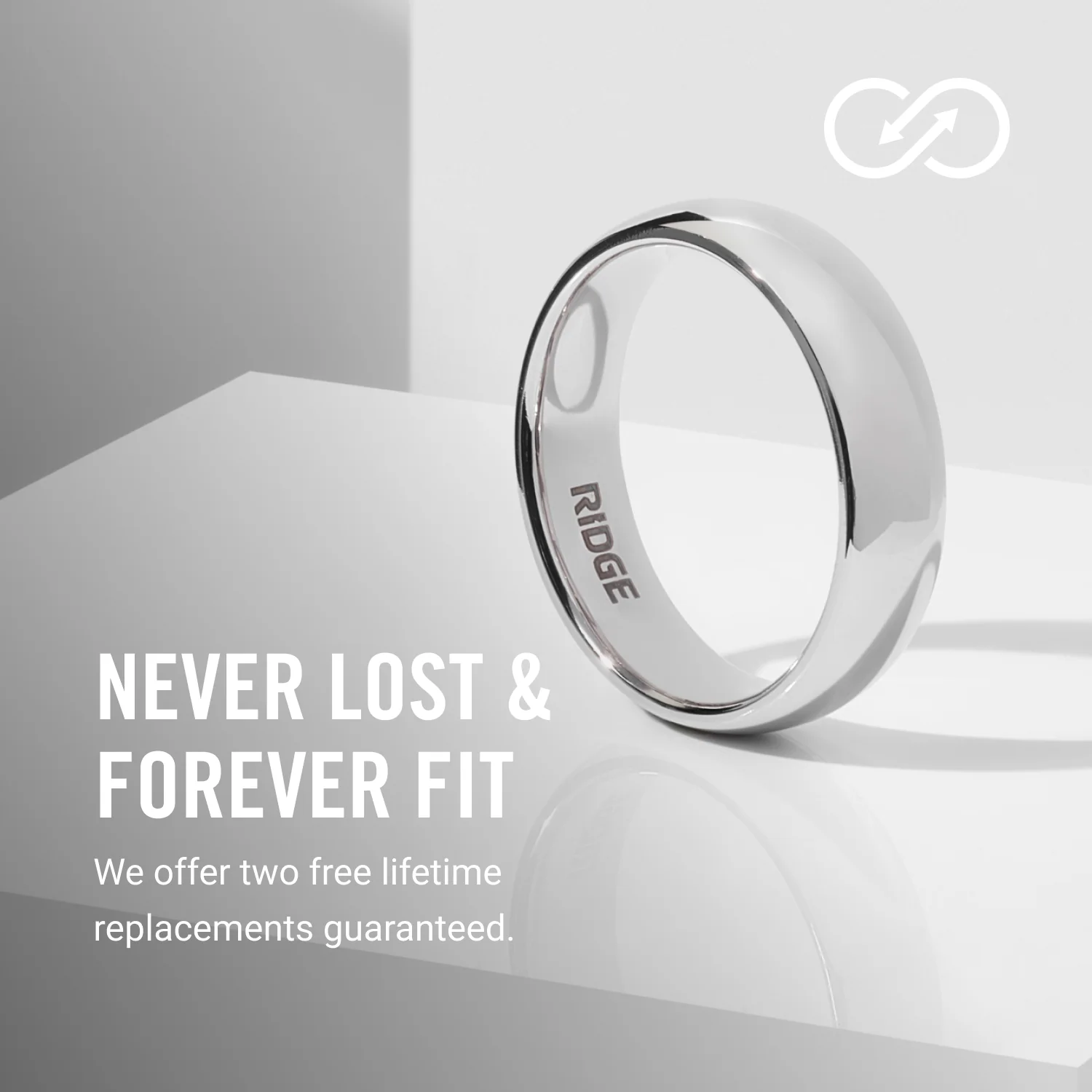6mm Rounded Ring Set - Platinum - Tantalum - Image 9