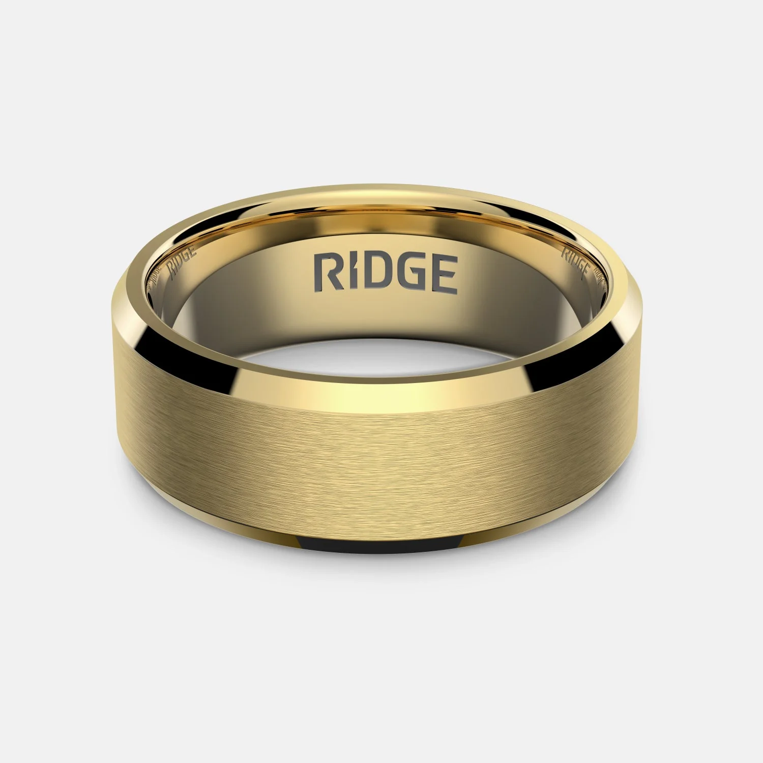 8mm Beveled Ring Set - 24K Gold - Tantalum - Image 2