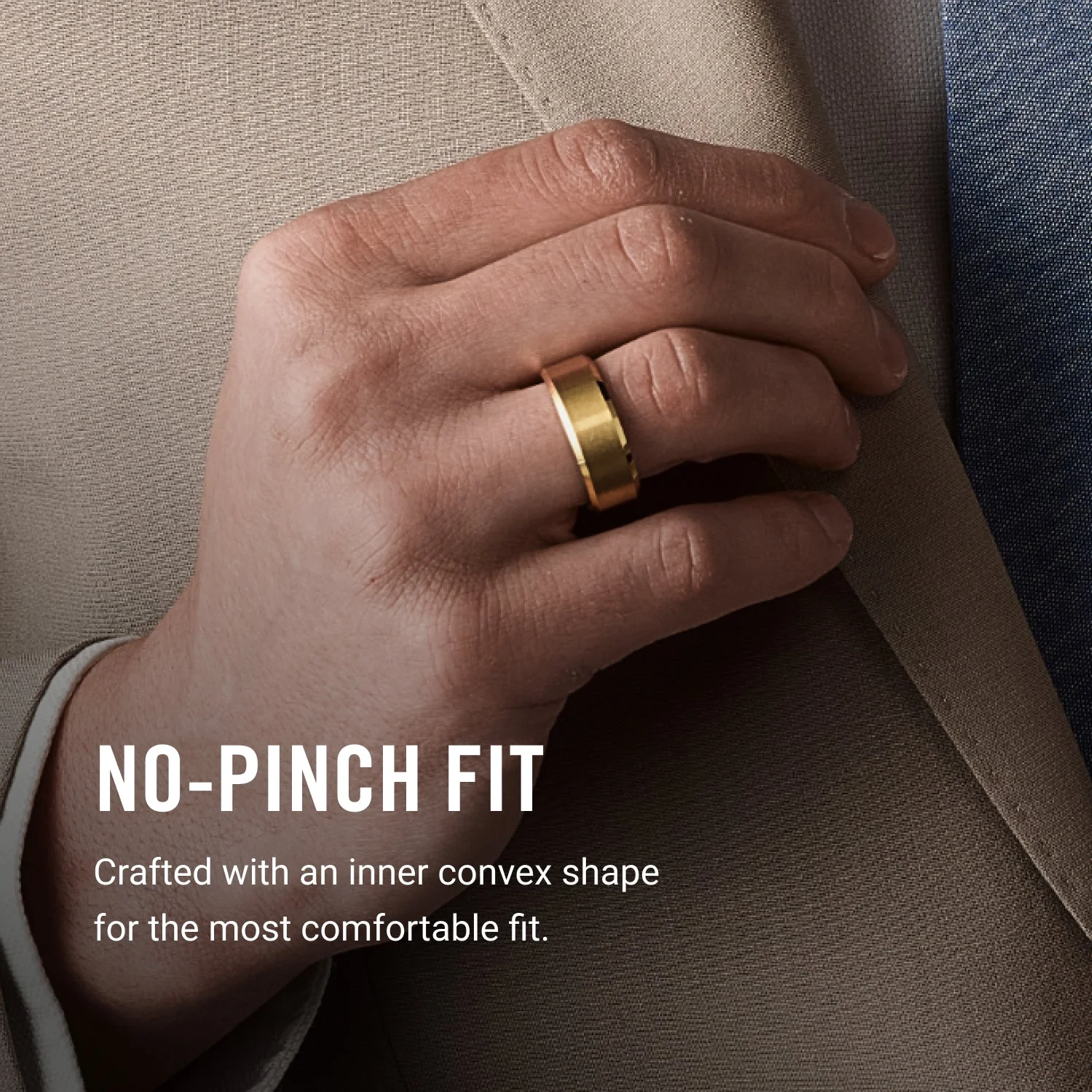 8mm Beveled Ring Set - 24K Gold - Tantalum - Image 8