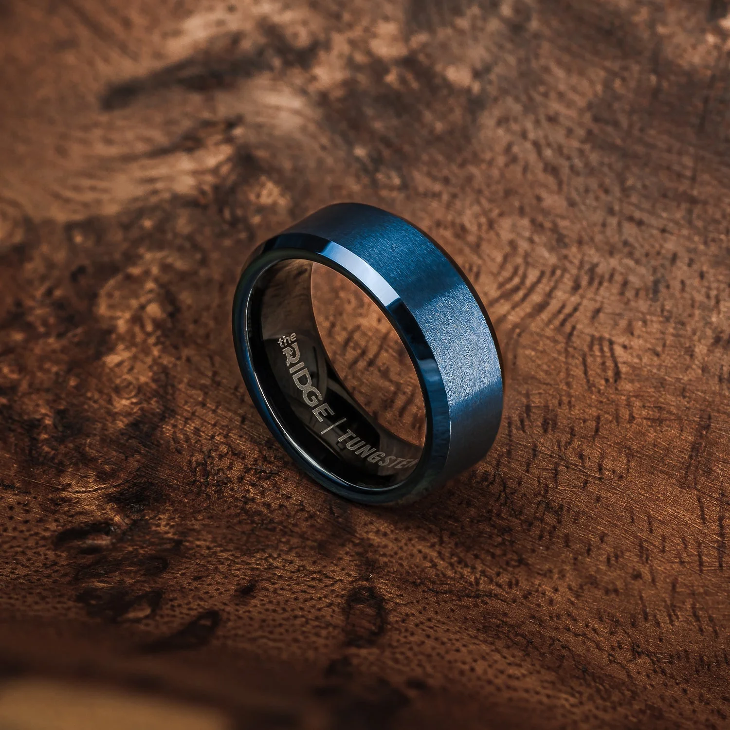 8mm Beveled Ring Set - Alpine Navy - Image 6