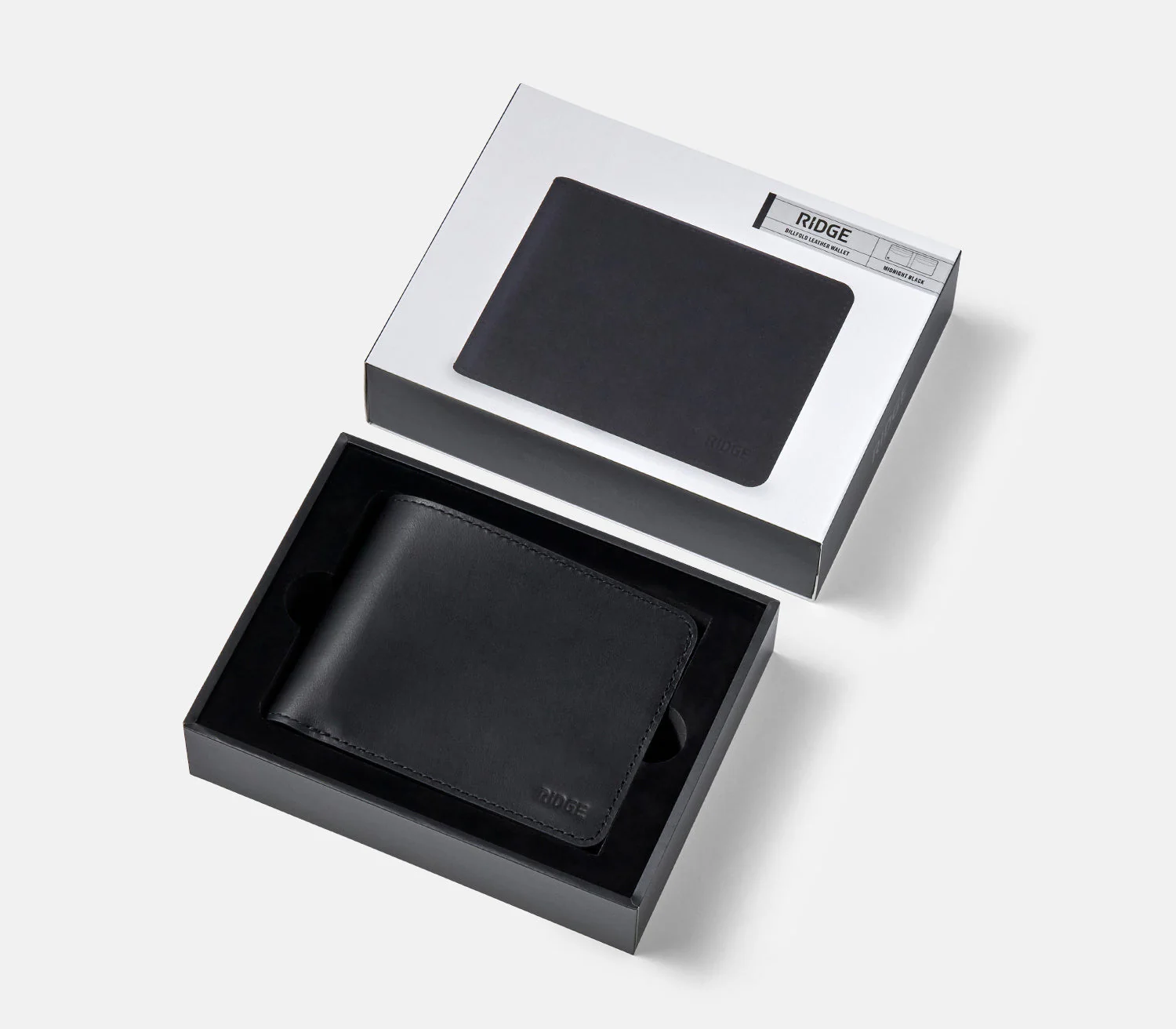 Ridge Billfold - Midnight Black Leather - Image 9