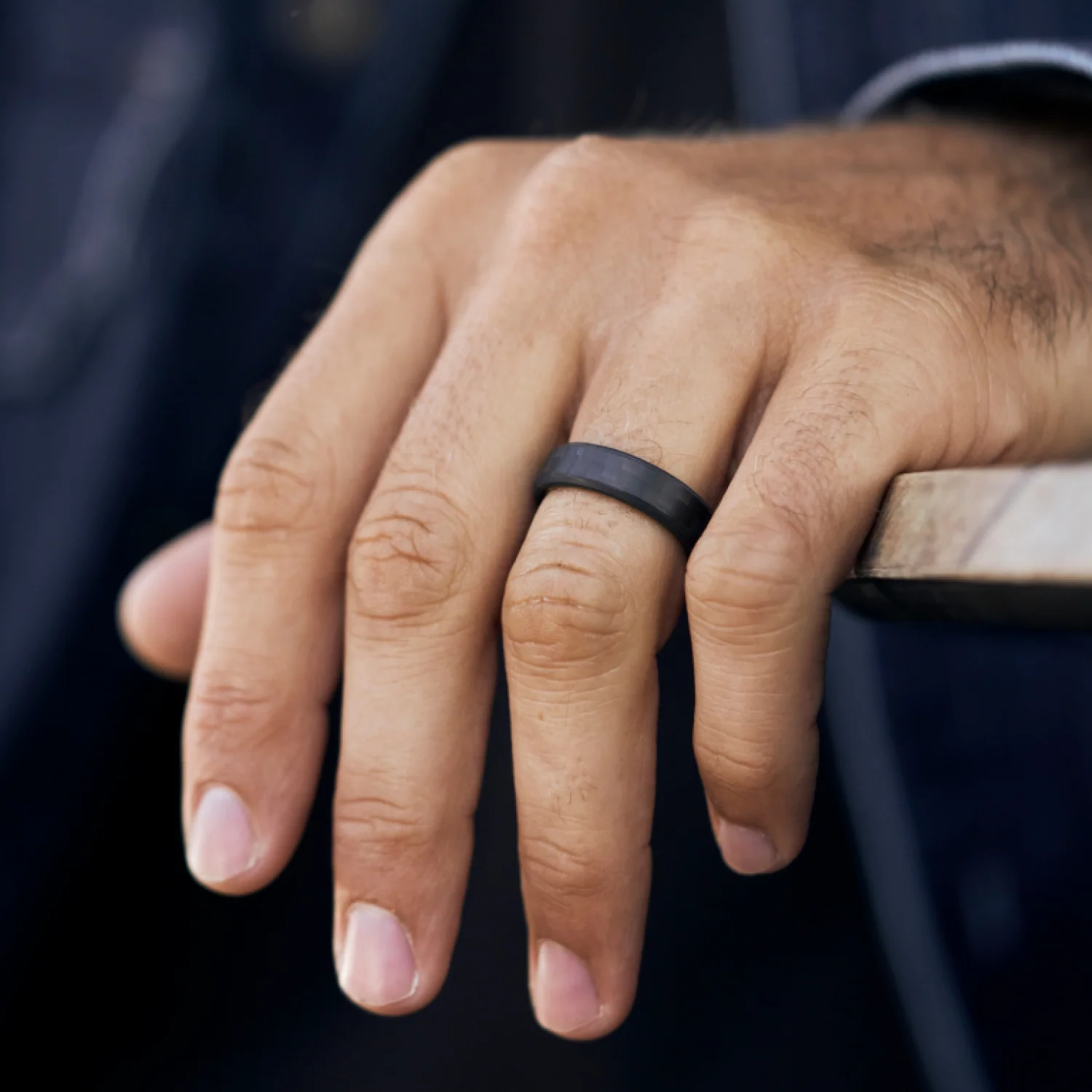 6mm Beveled Ring Set - Carbon Fiber 3K - Image 3