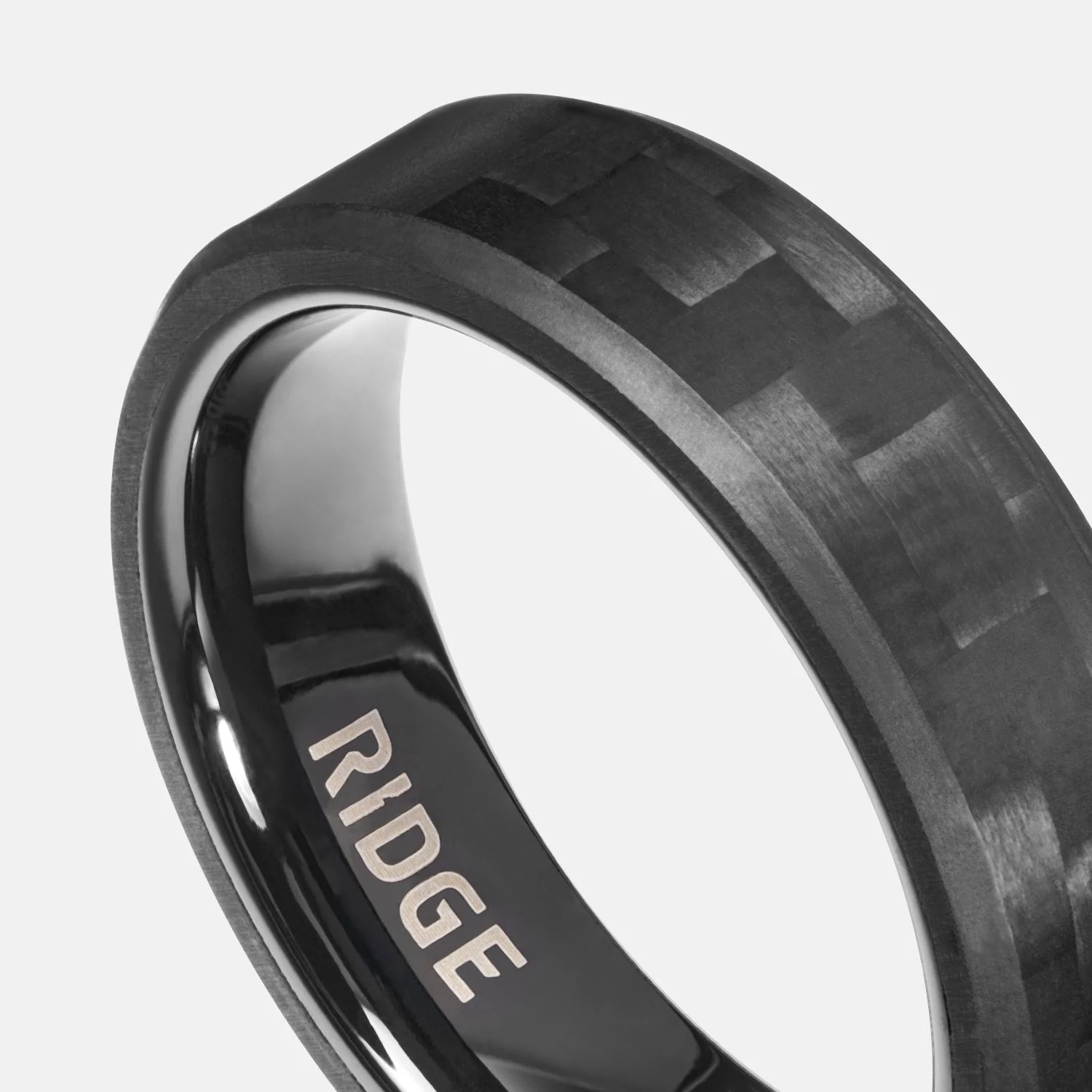 6mm Beveled Ring Set - Carbon Fiber 3K - Image 4