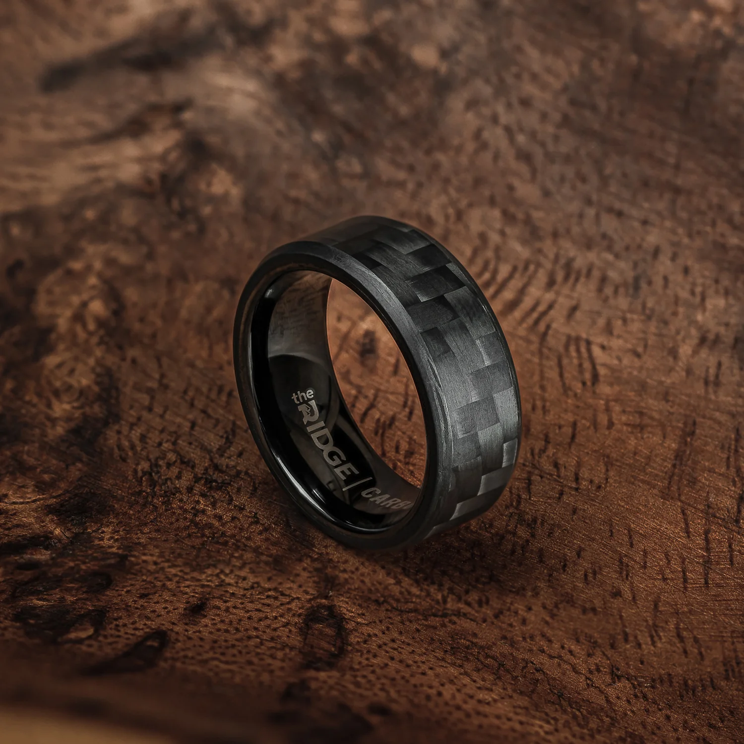 8mm Beveled Ring Set - Carbon Fiber 3K - Image 6