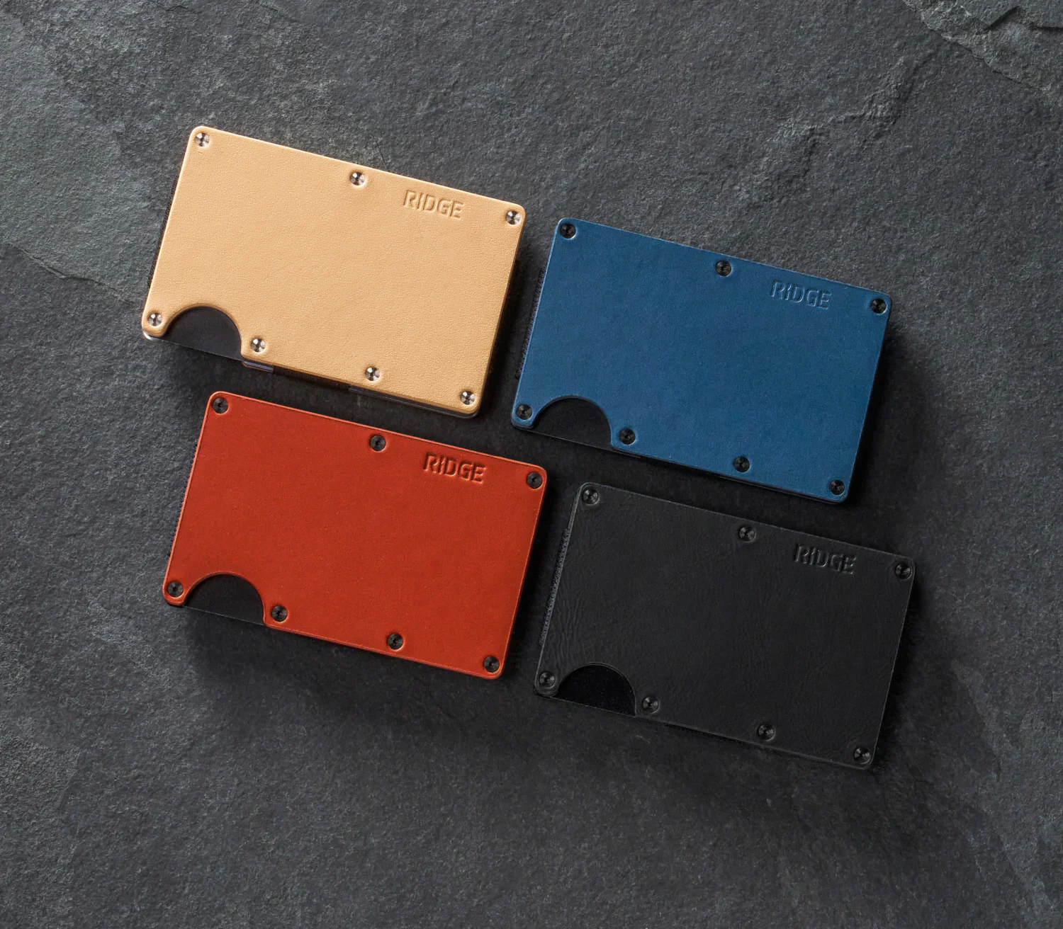 Ridge Wallet - Cobalt Blue Leather - Image 11