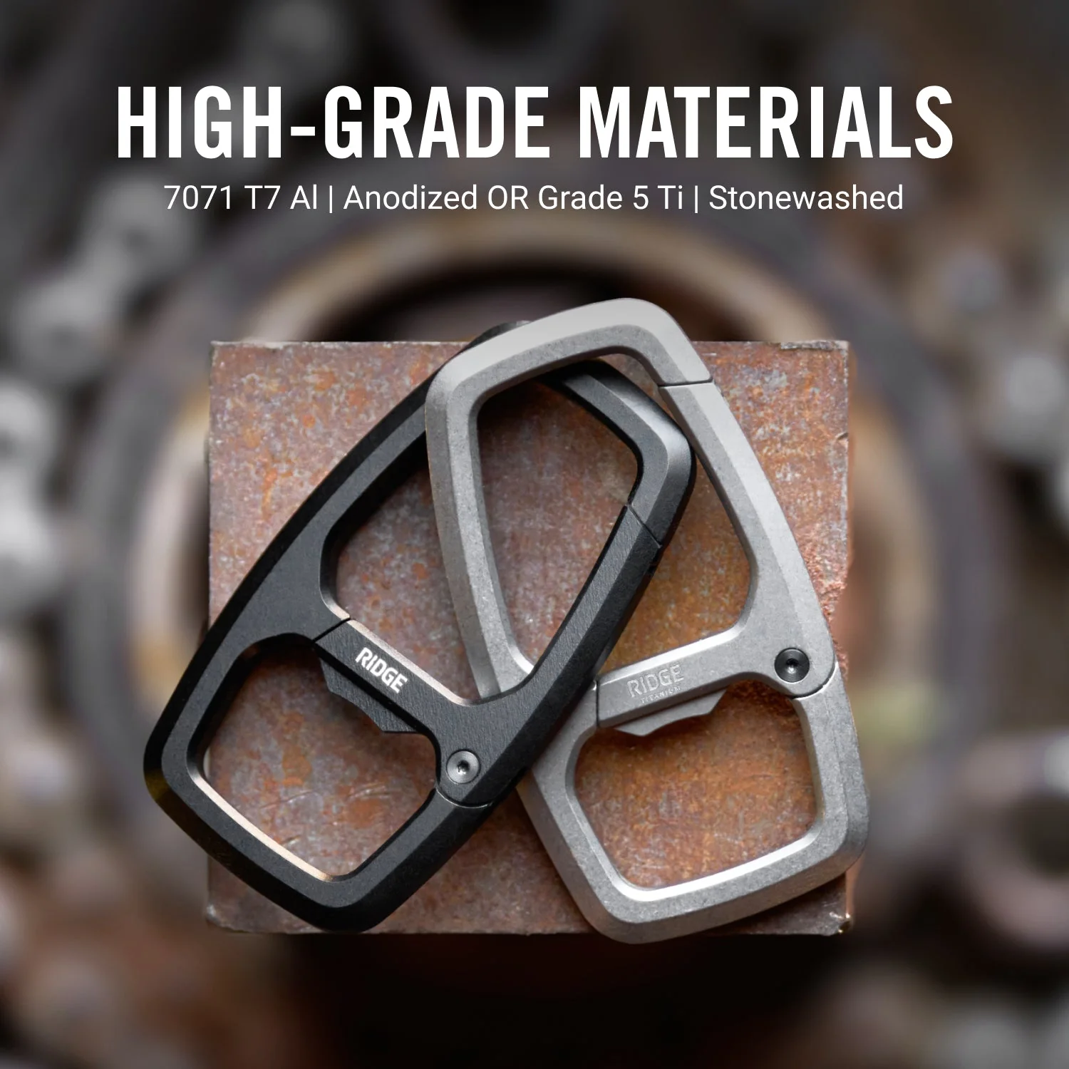 Dual Chamber Carabiner - Stonewashed Titanium - Image 7