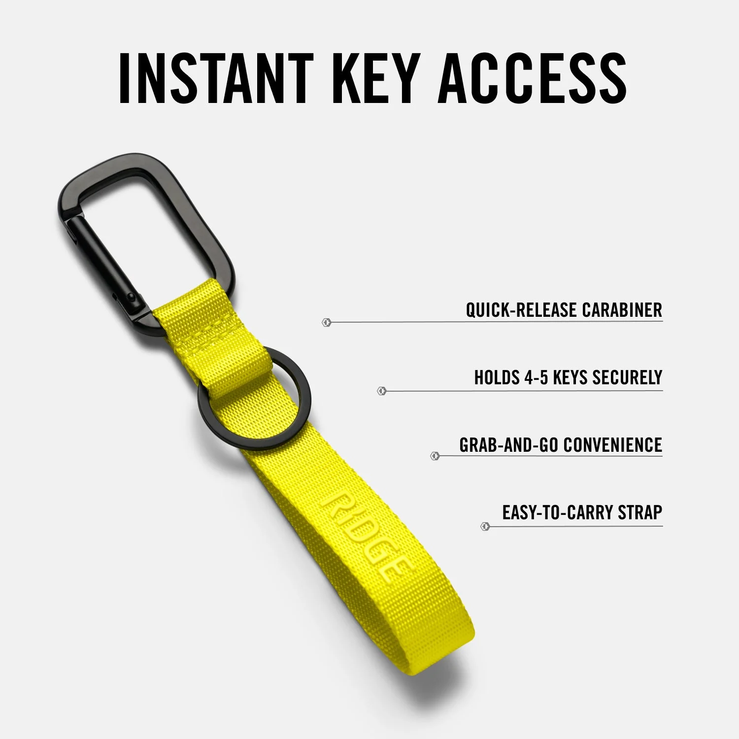 Ridge Keychain - Hyper Lime - Image 6