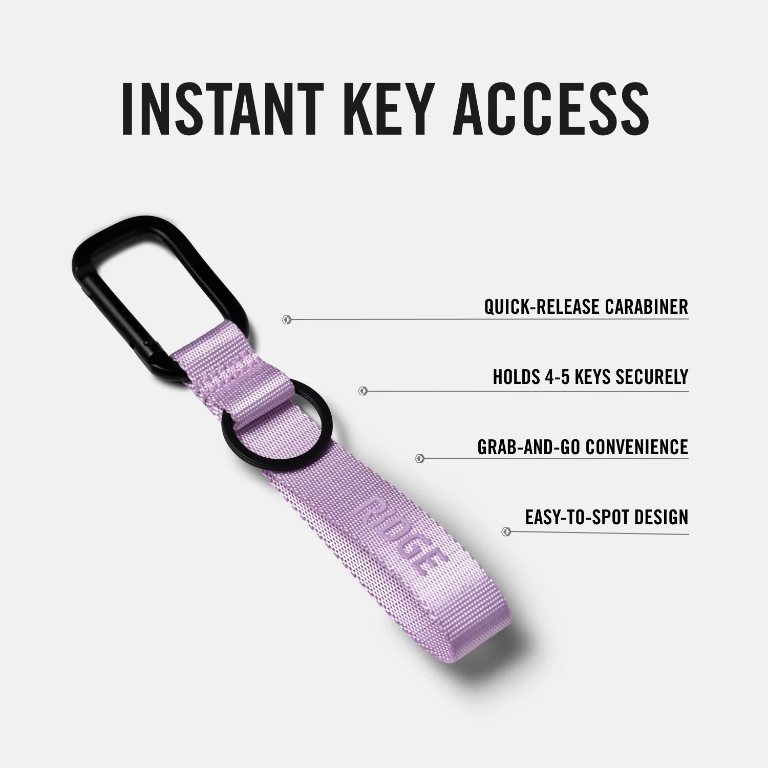 Ridge Keychain - Lavender - Image 7