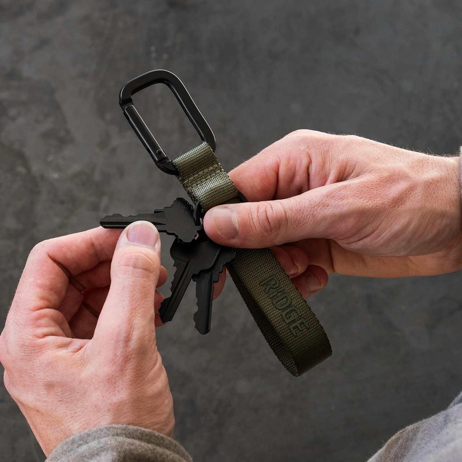 Ridge Keychain - Matte Olive - Image 5