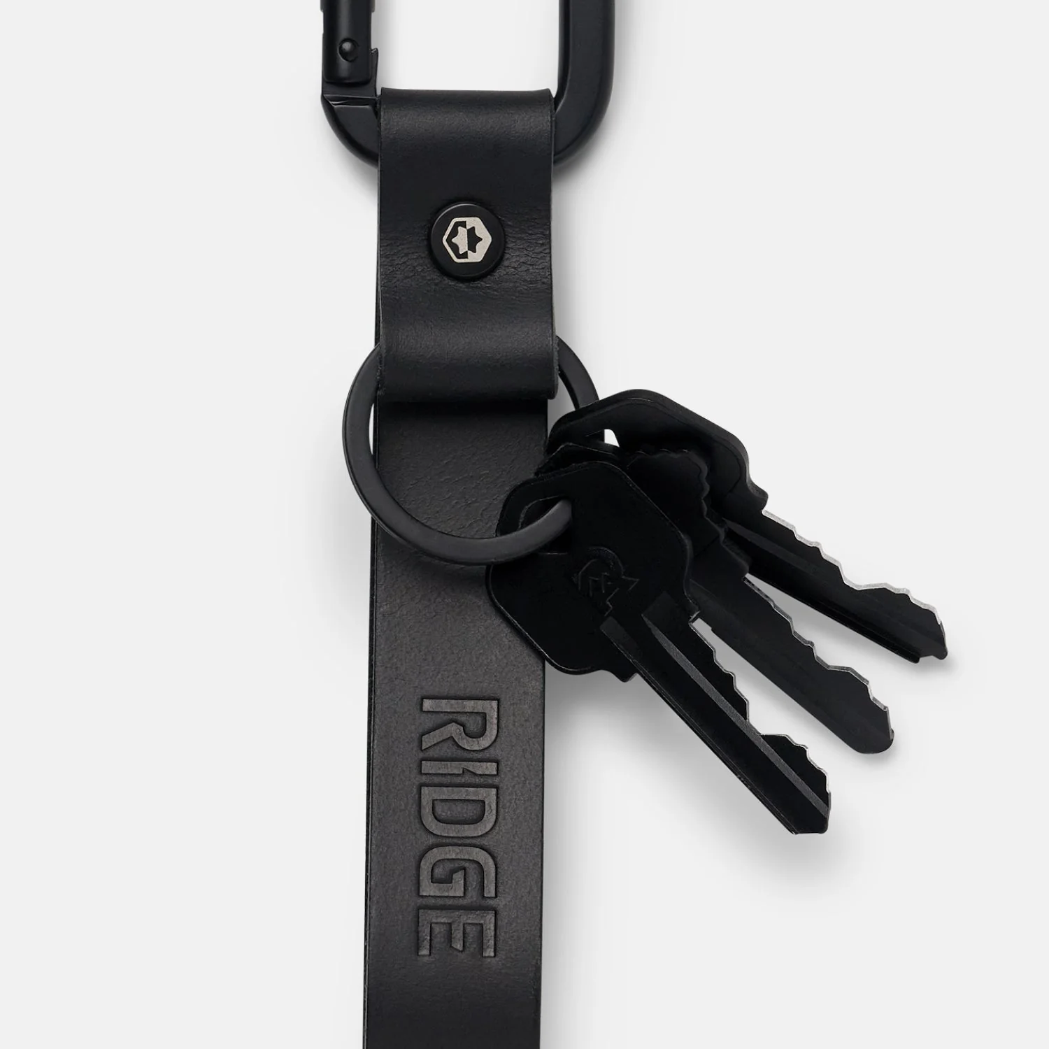 Ridge Keychain - Midnight Black Leather - Image 4