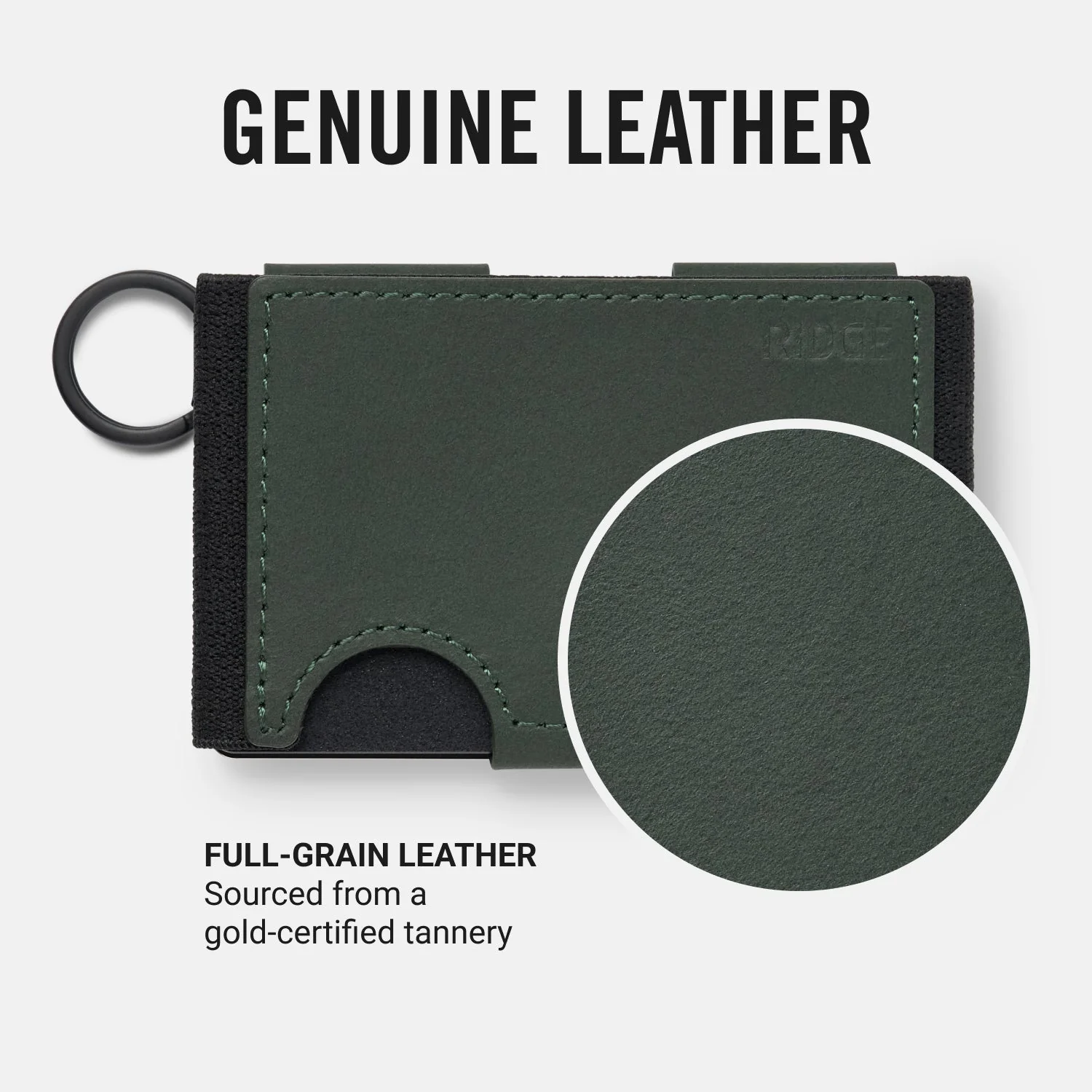 Ridge Keychain - Midnight Black Leather - Image 8