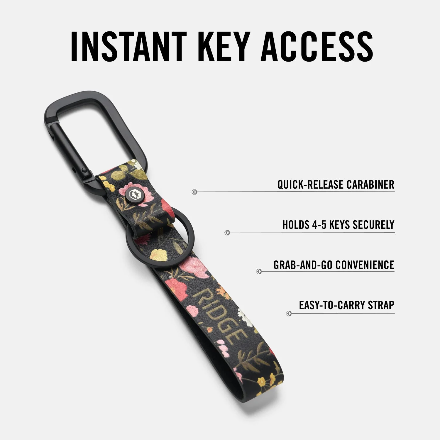 Ridge Keychain - Moonlight Garden Leather - Image 6