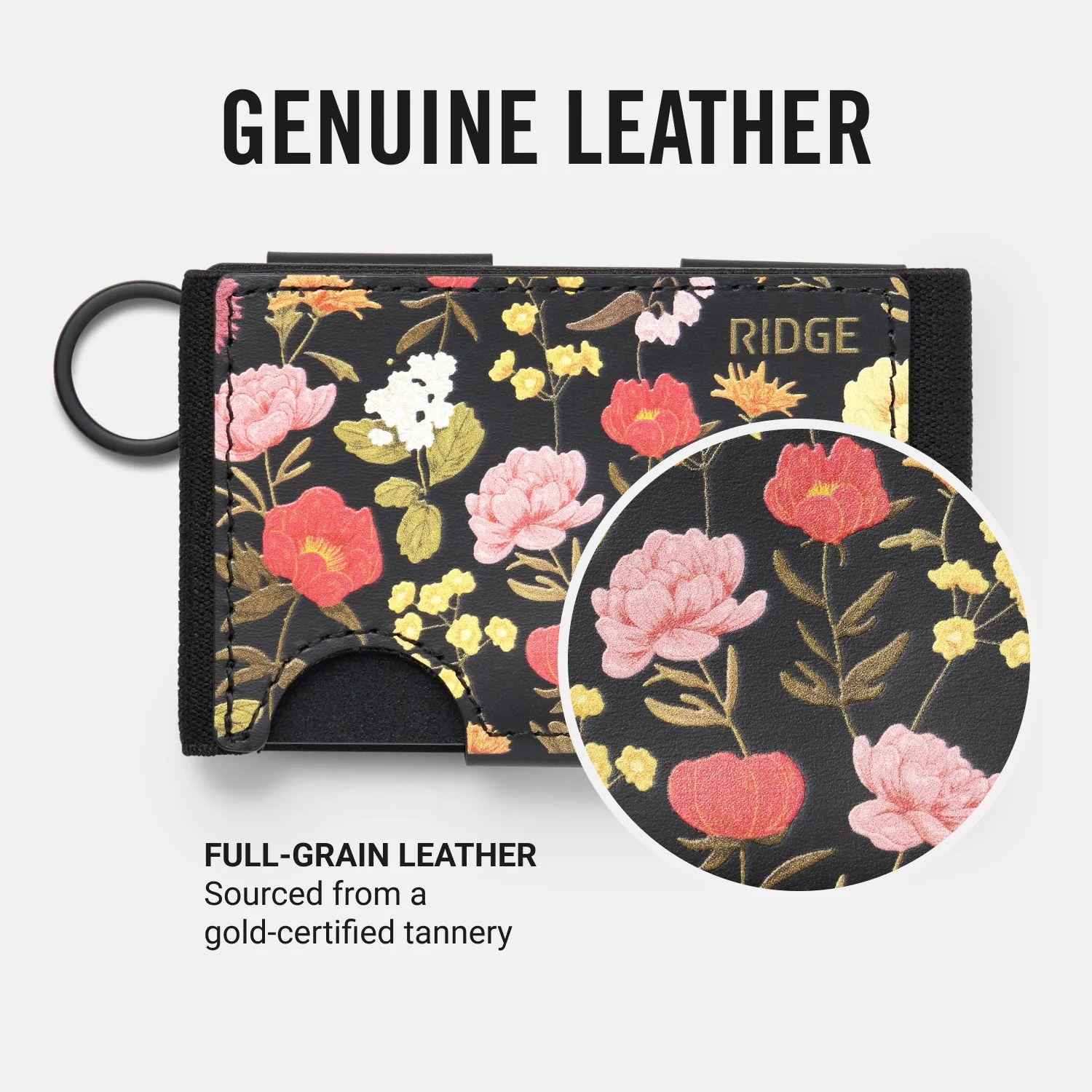 Ridge Keychain - Moonlight Garden Leather - Image 9