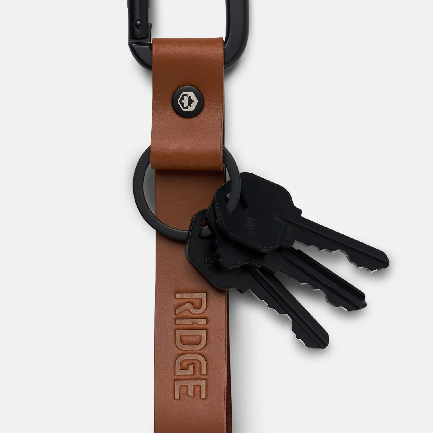 Ridge Keychain - Tobacco Brown Leather - Image 4