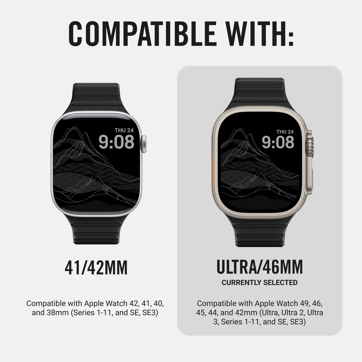 Everyday Watch Straps - Matte Black - Ultra/46mm - Image 10