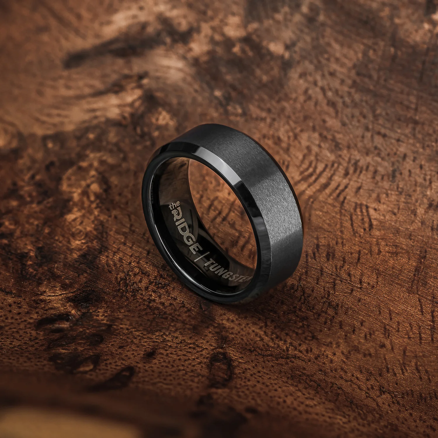 8mm Beveled Ring Set - Gunmetal - Image 5