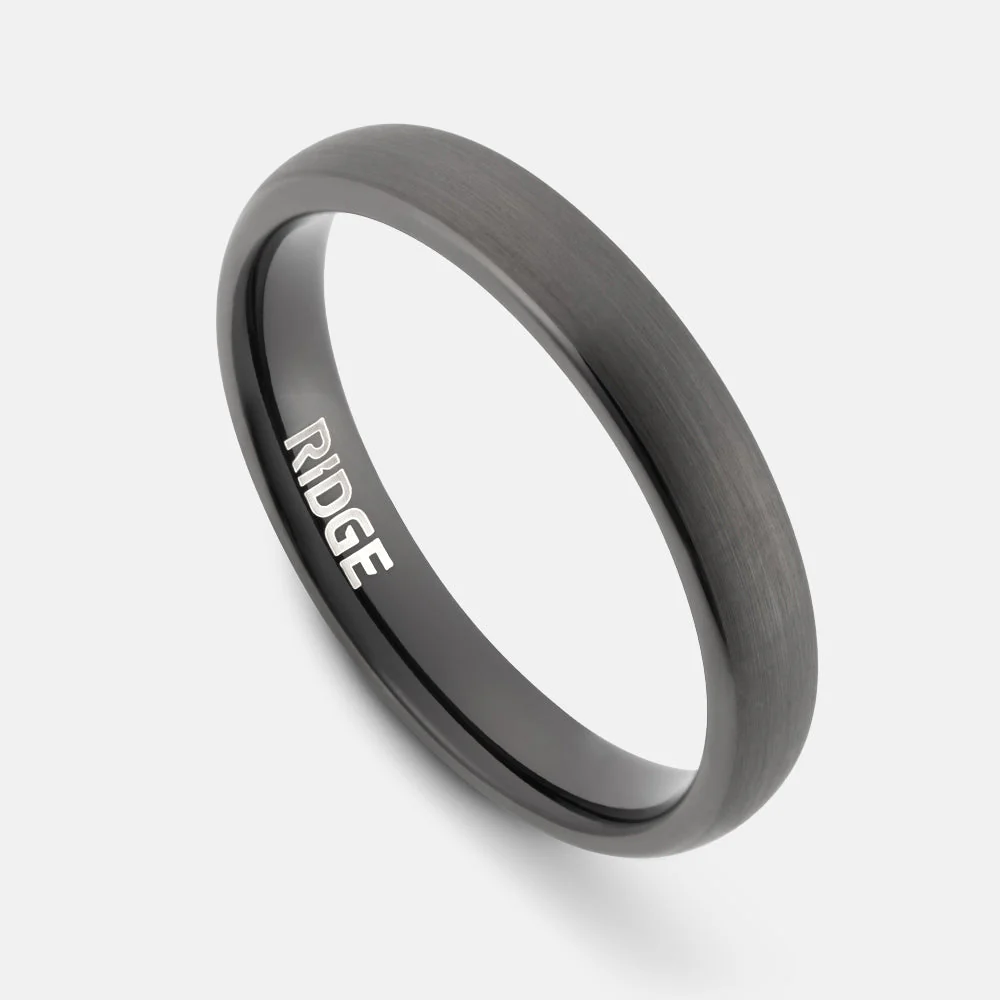 4mm Rounded Ring Set - Gunmetal