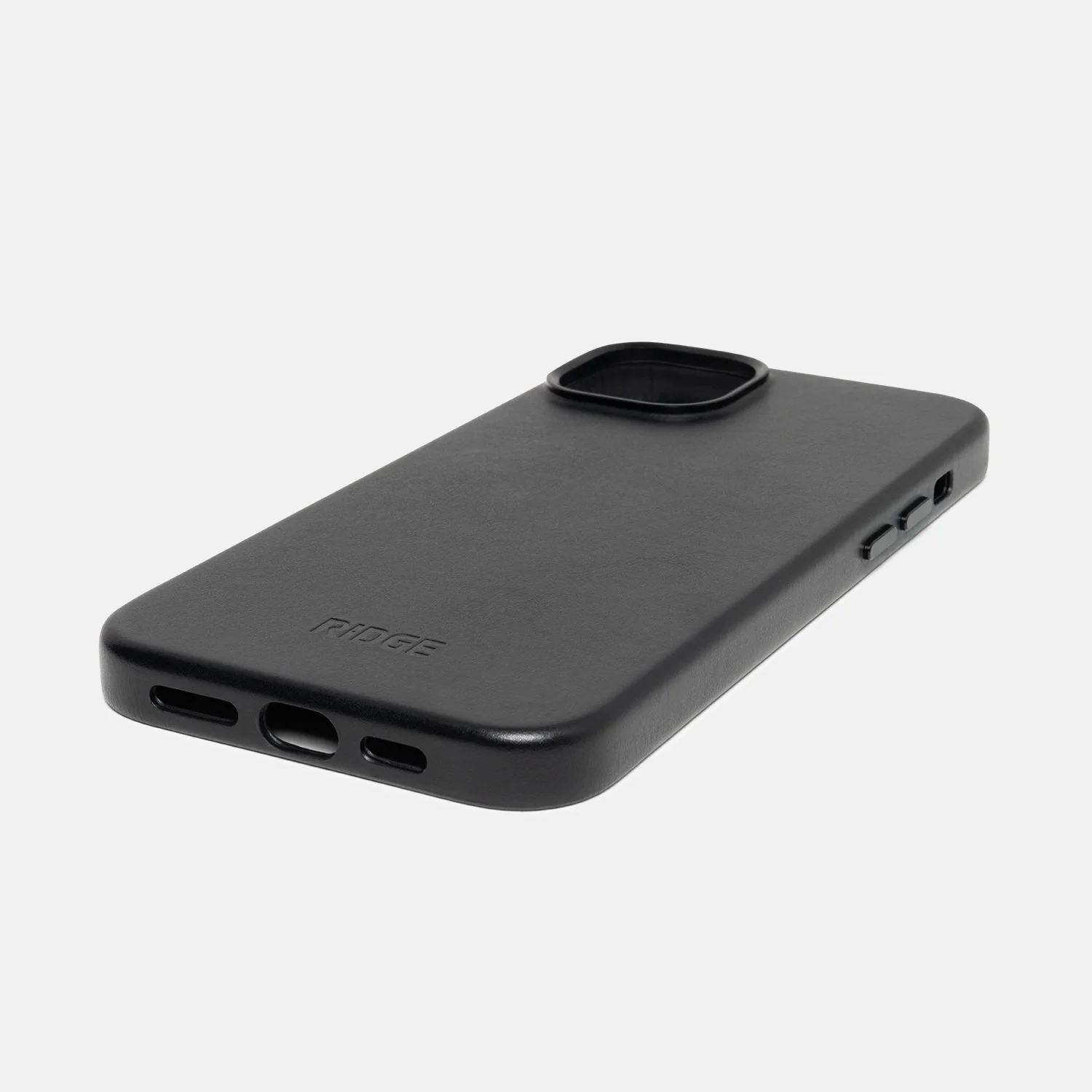 Ridge Phone Case - Midnight Black Leather - iPhone 15 Plus - Image 4