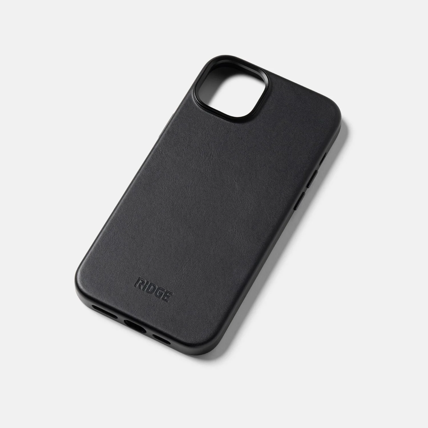 Ridge Phone Case - Midnight Black Leather - iPhone 15 Plus - Image 6
