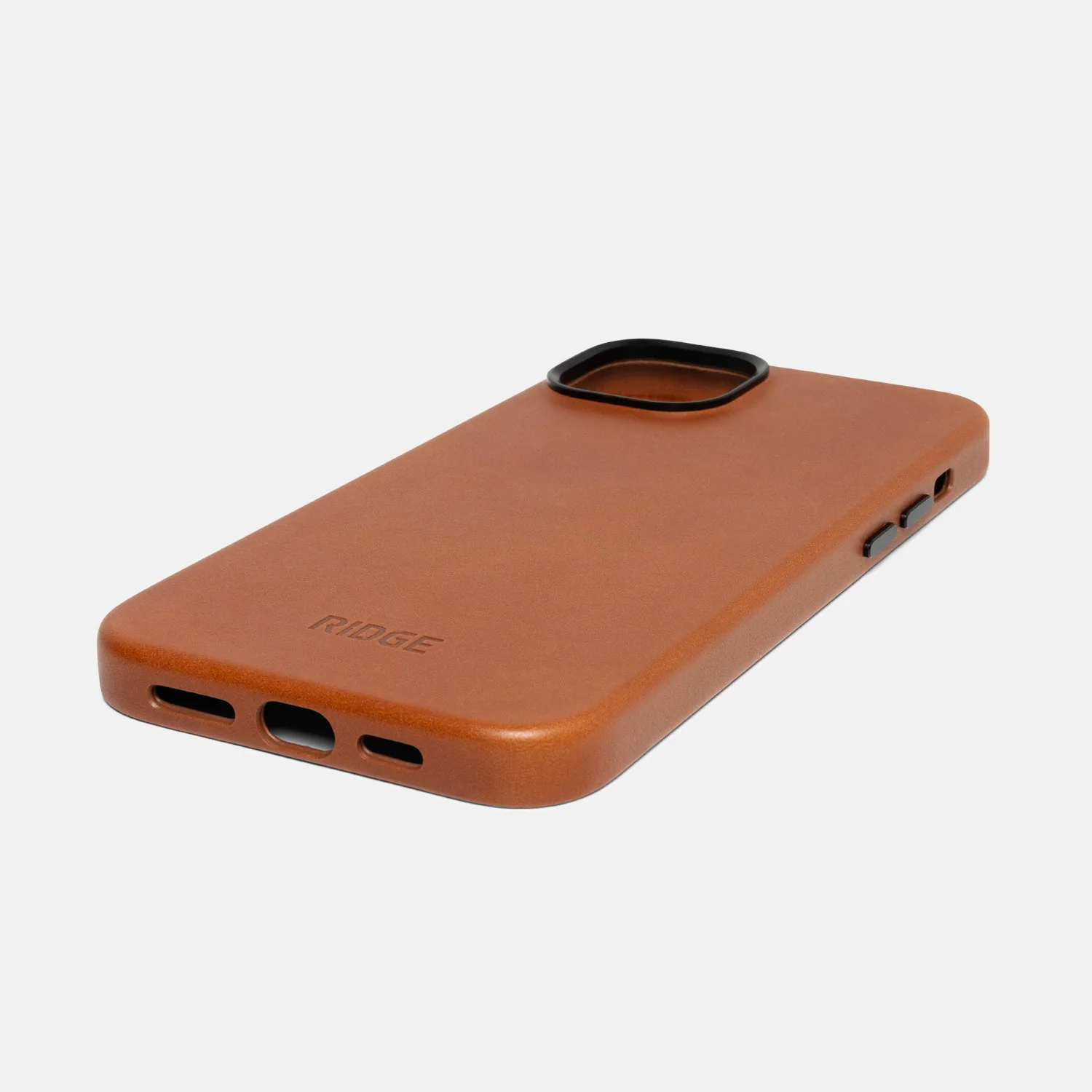 Ridge Phone Case - Tobacco Brown Leather - iPhone 15 Plus - Image 4