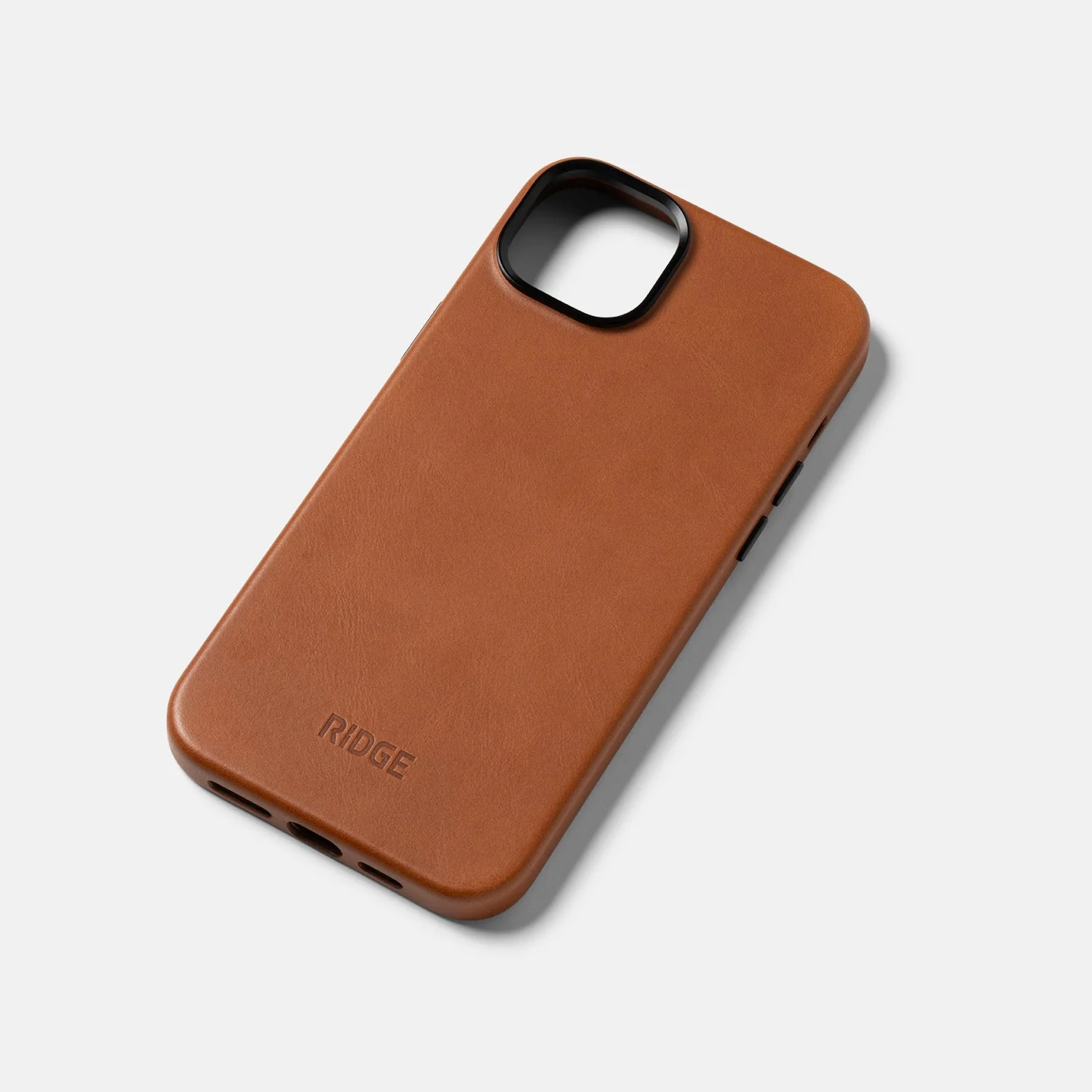 Ridge Phone Case - Tobacco Brown Leather - iPhone 15 Plus - Image 6
