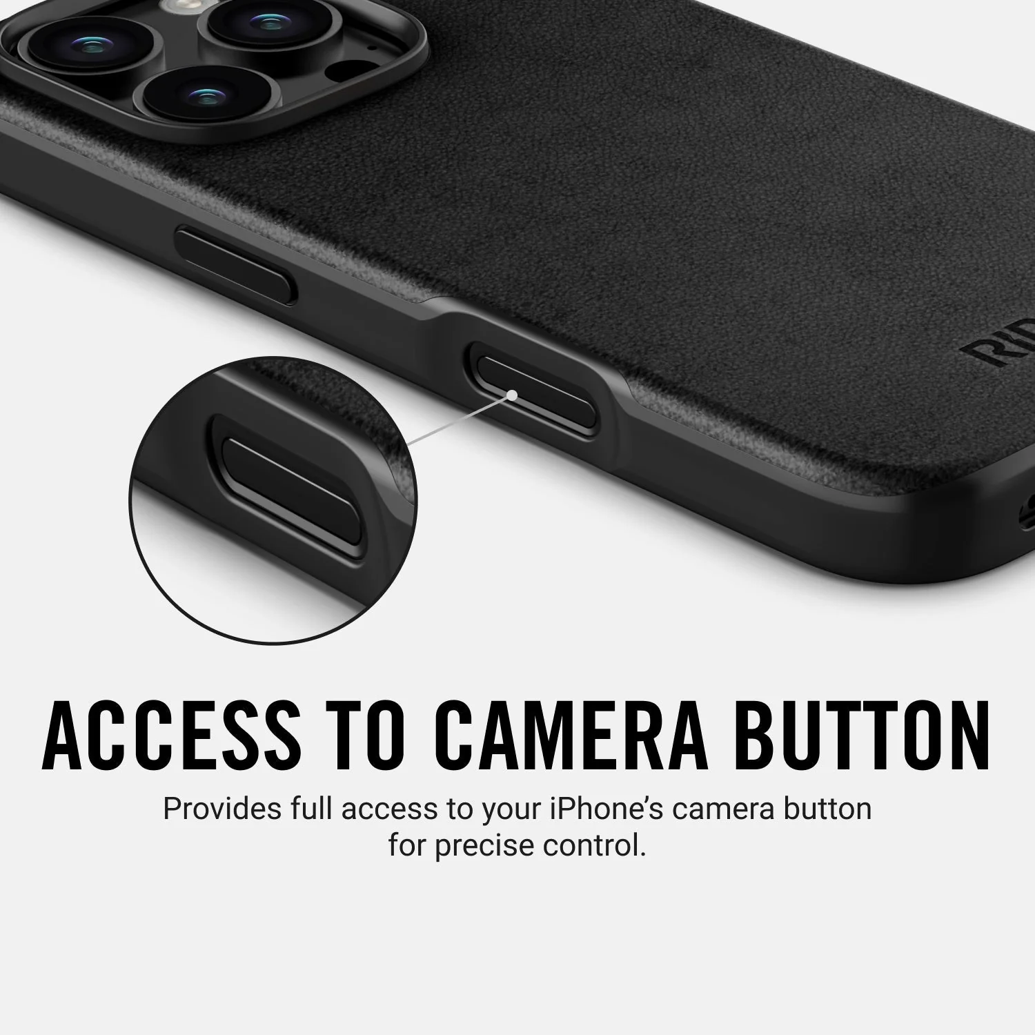 Ridge Phone Case - Midnight Black Leather - iPhone 16 - Image 10