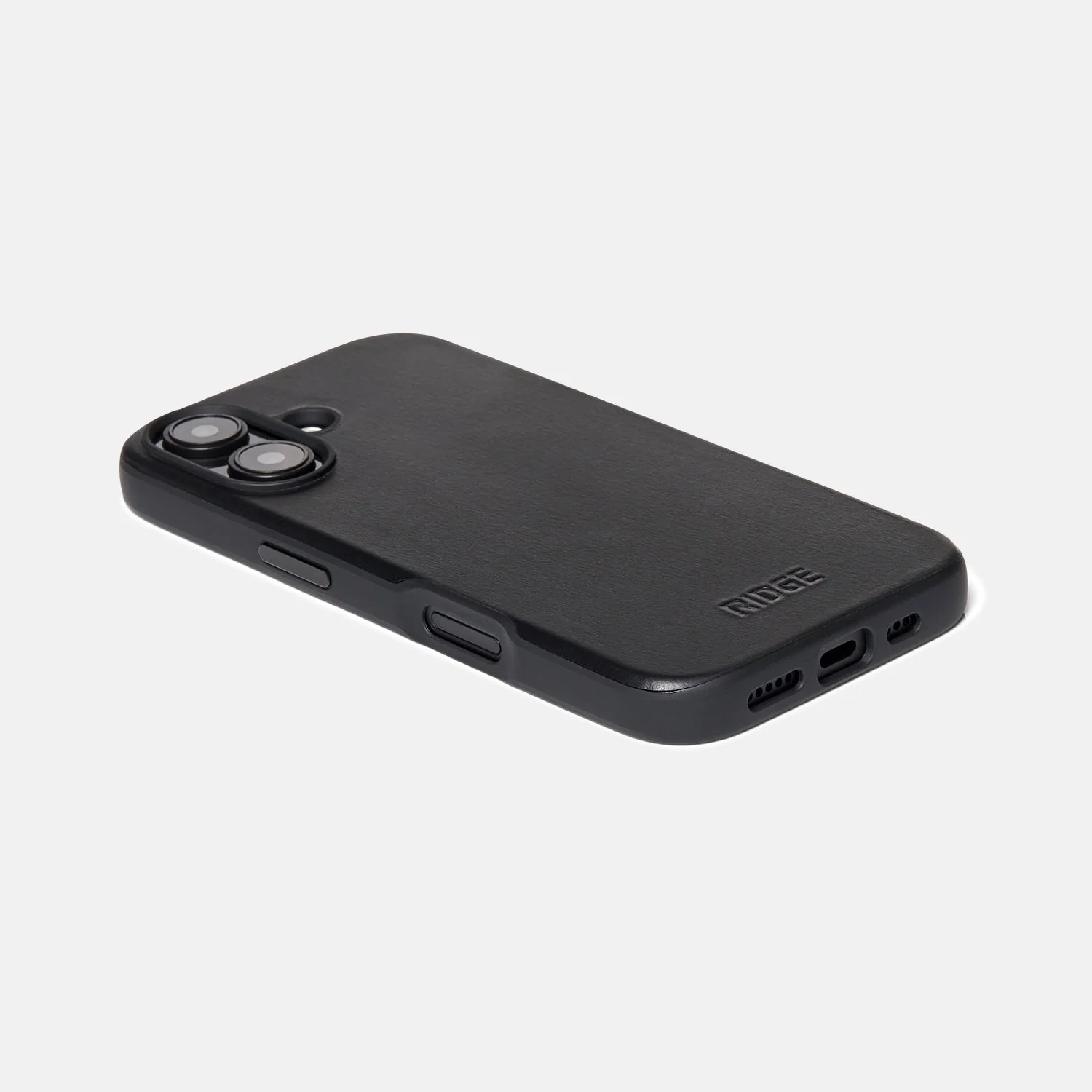 Ridge Phone Case - Midnight Black Leather - iPhone 16 - Image 4