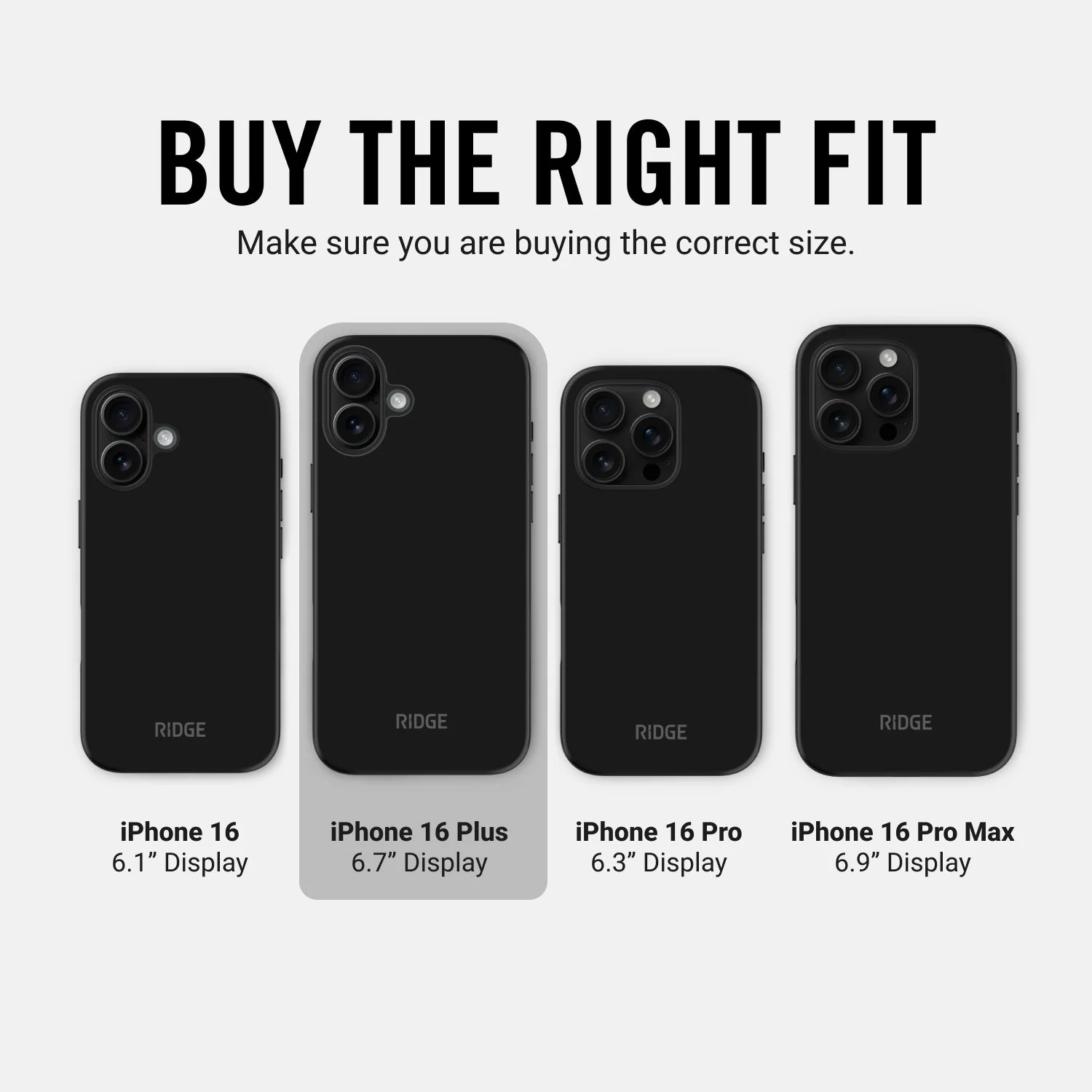 Ridge Phone Case - Matte Black - iPhone 16 Plus - Image 10