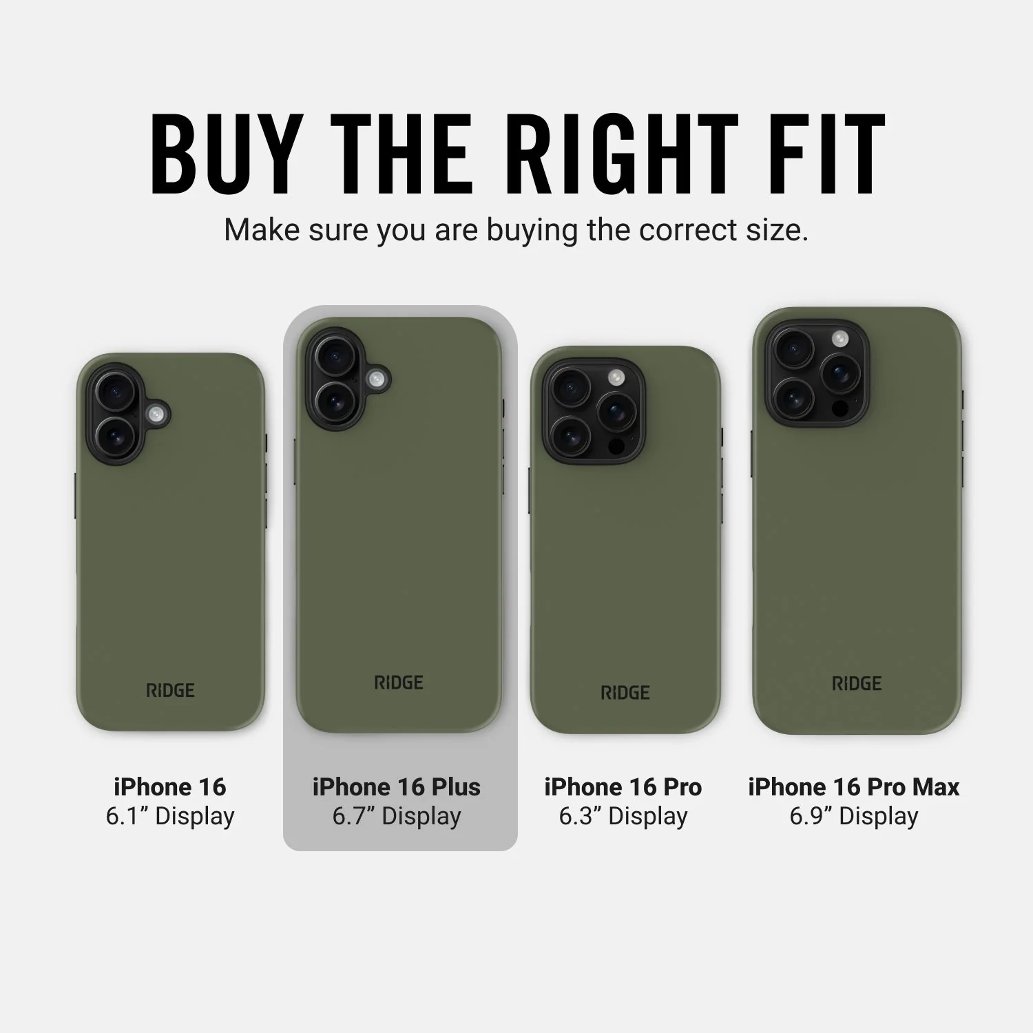 Ridge Phone Case - Matte Olive - iPhone 16 Plus - Image 10