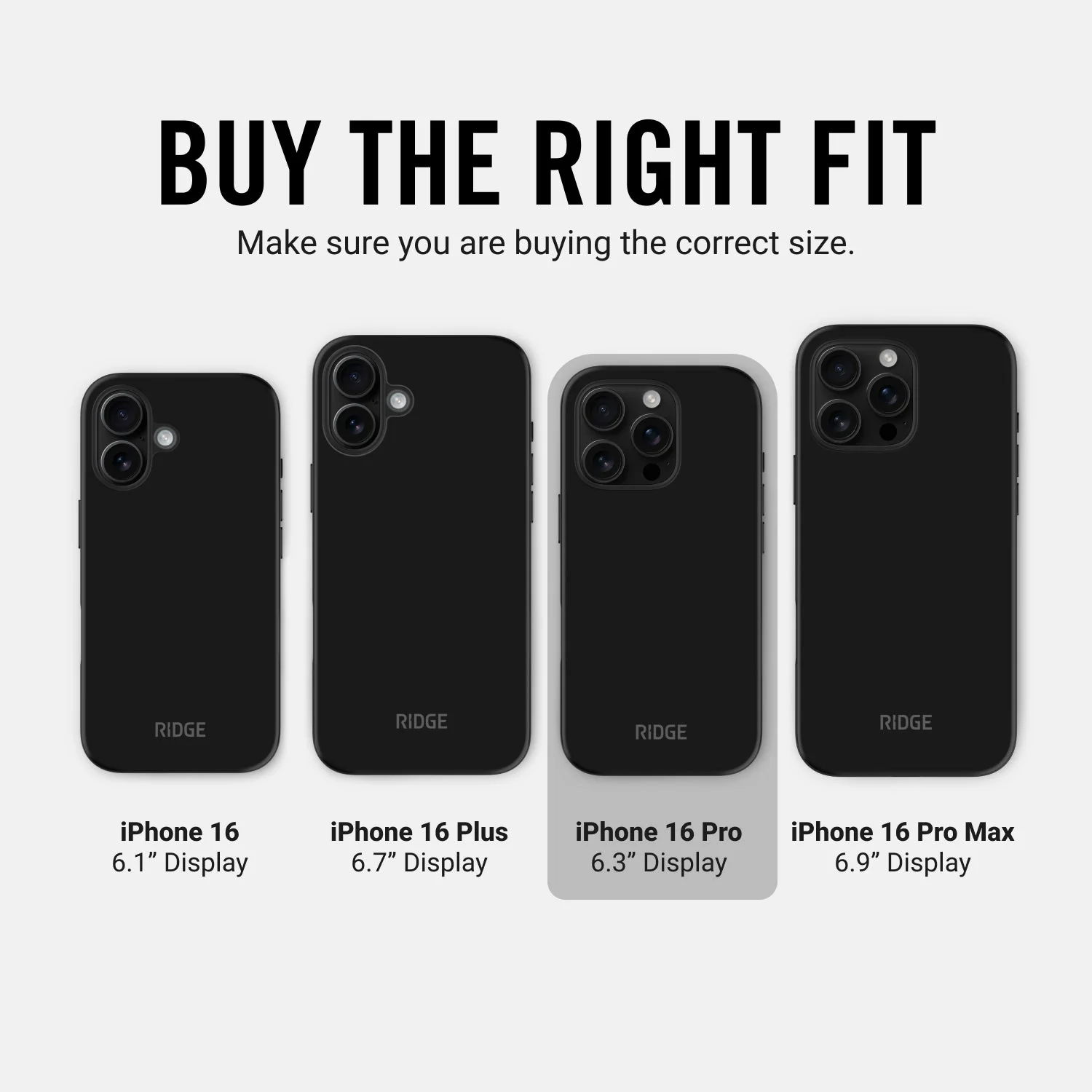 Ridge Phone Case - Matte Black - iPhone 16 Pro - Image 10