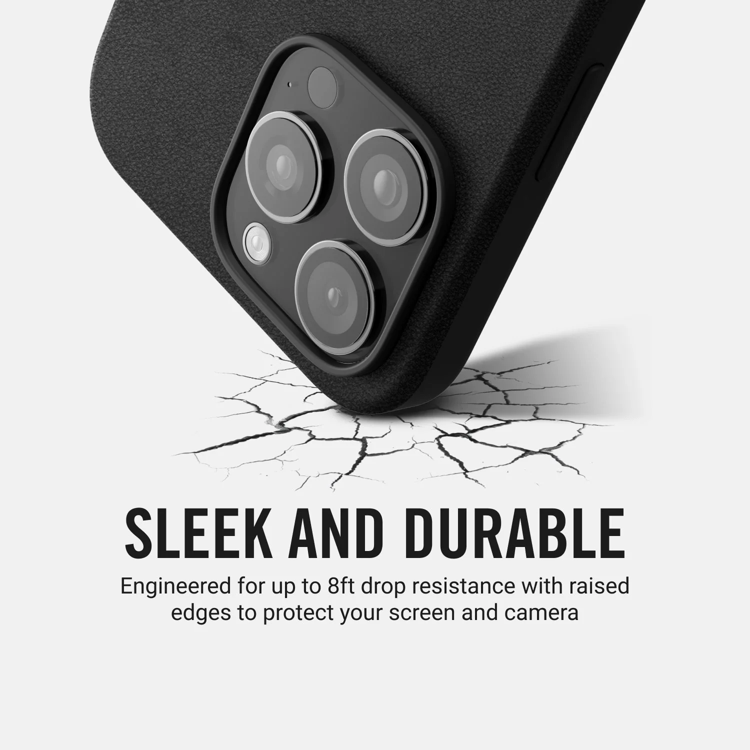 Ridge Phone Case - Midnight Black Leather - iPhone 16 Pro - Image 7