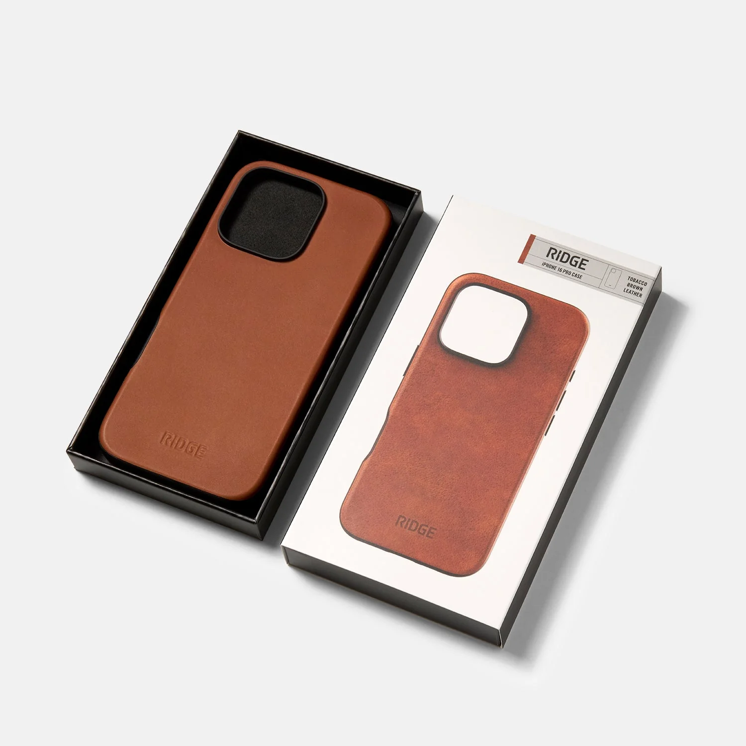 Ridge Phone Case - Tobacco Brown Leather - iPhone 16 Pro - Image 5