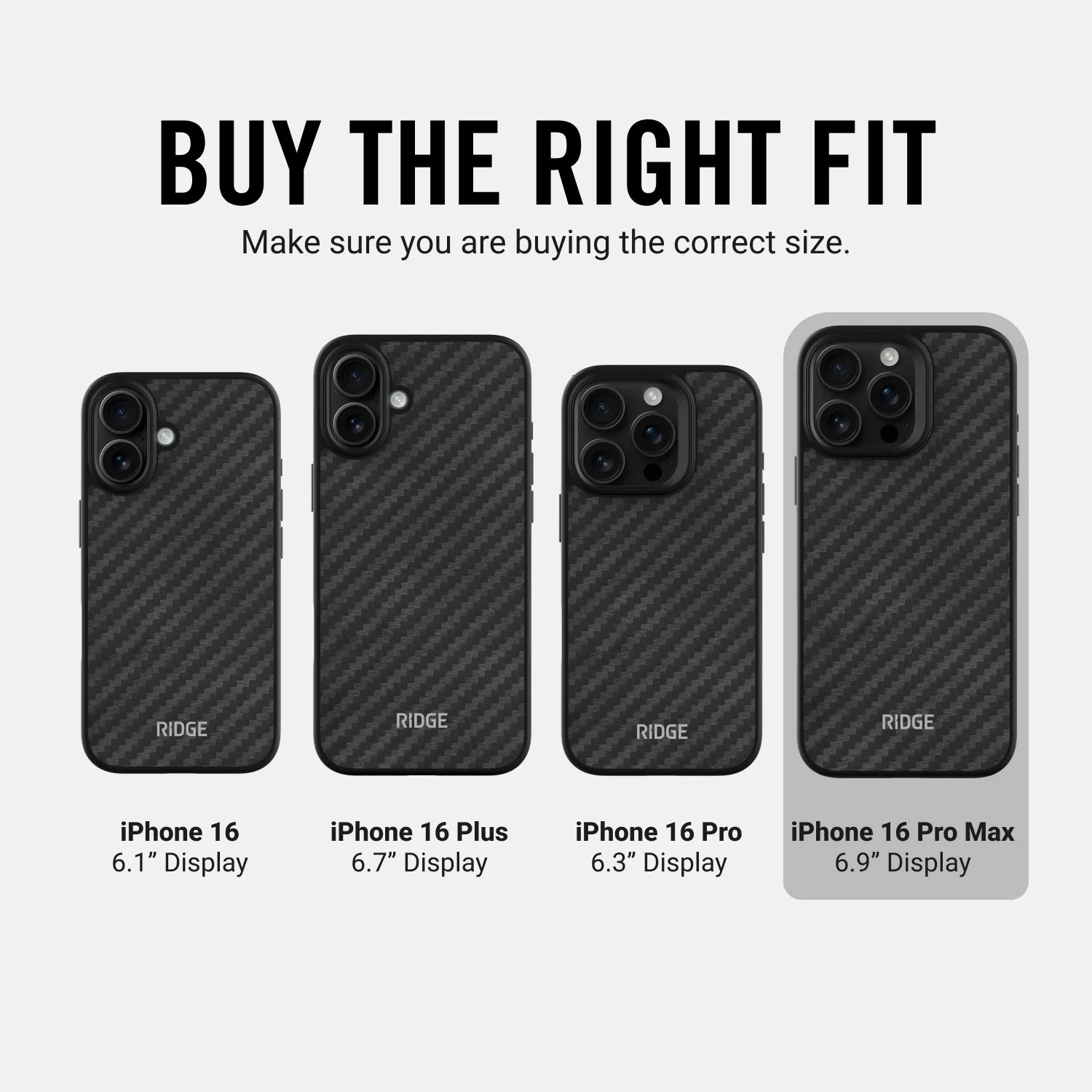 Ridge Phone Case - Carbon - iPhone 16 Pro Max - Image 10