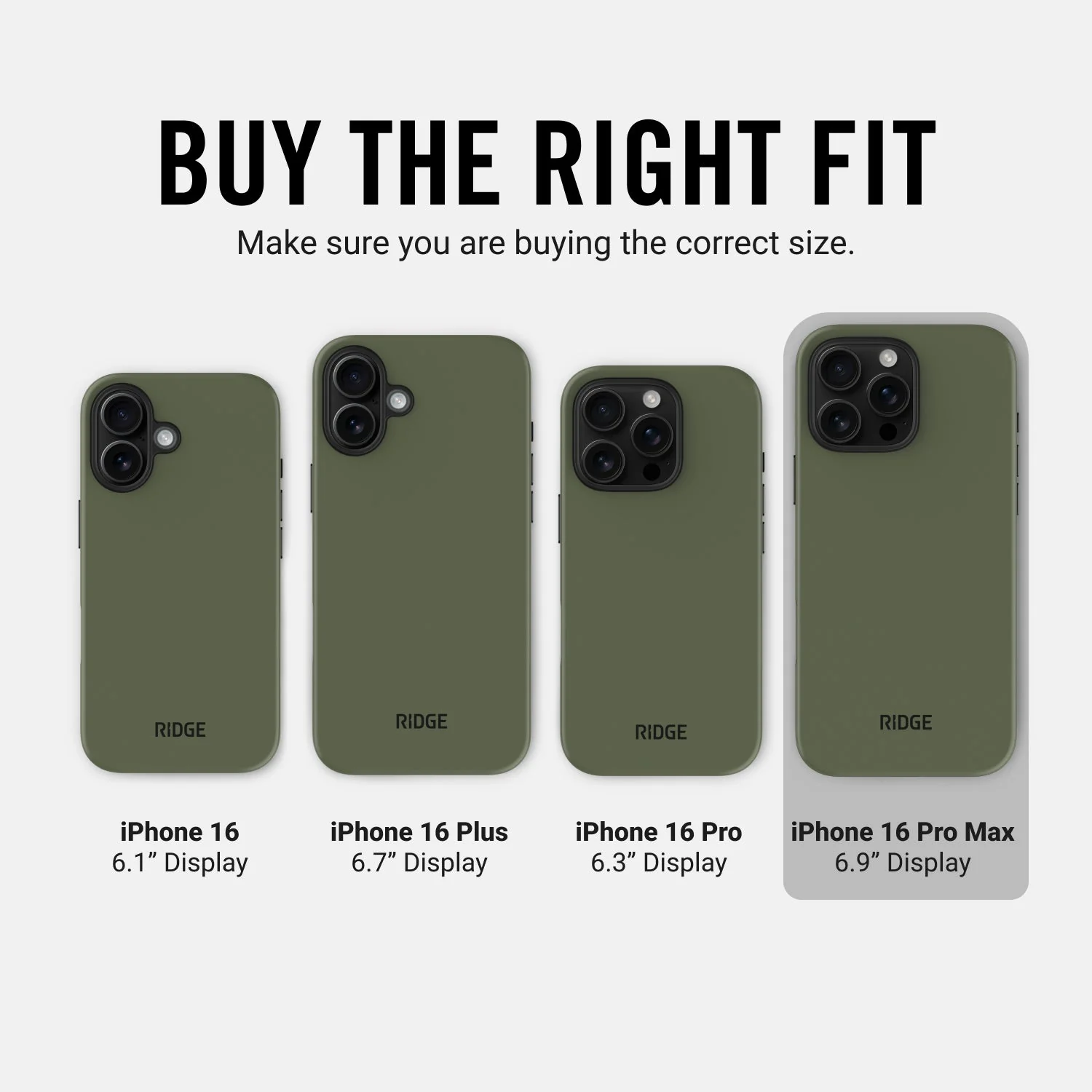 Ridge Phone Case - Matte Olive - iPhone 16 Pro Max - Image 10