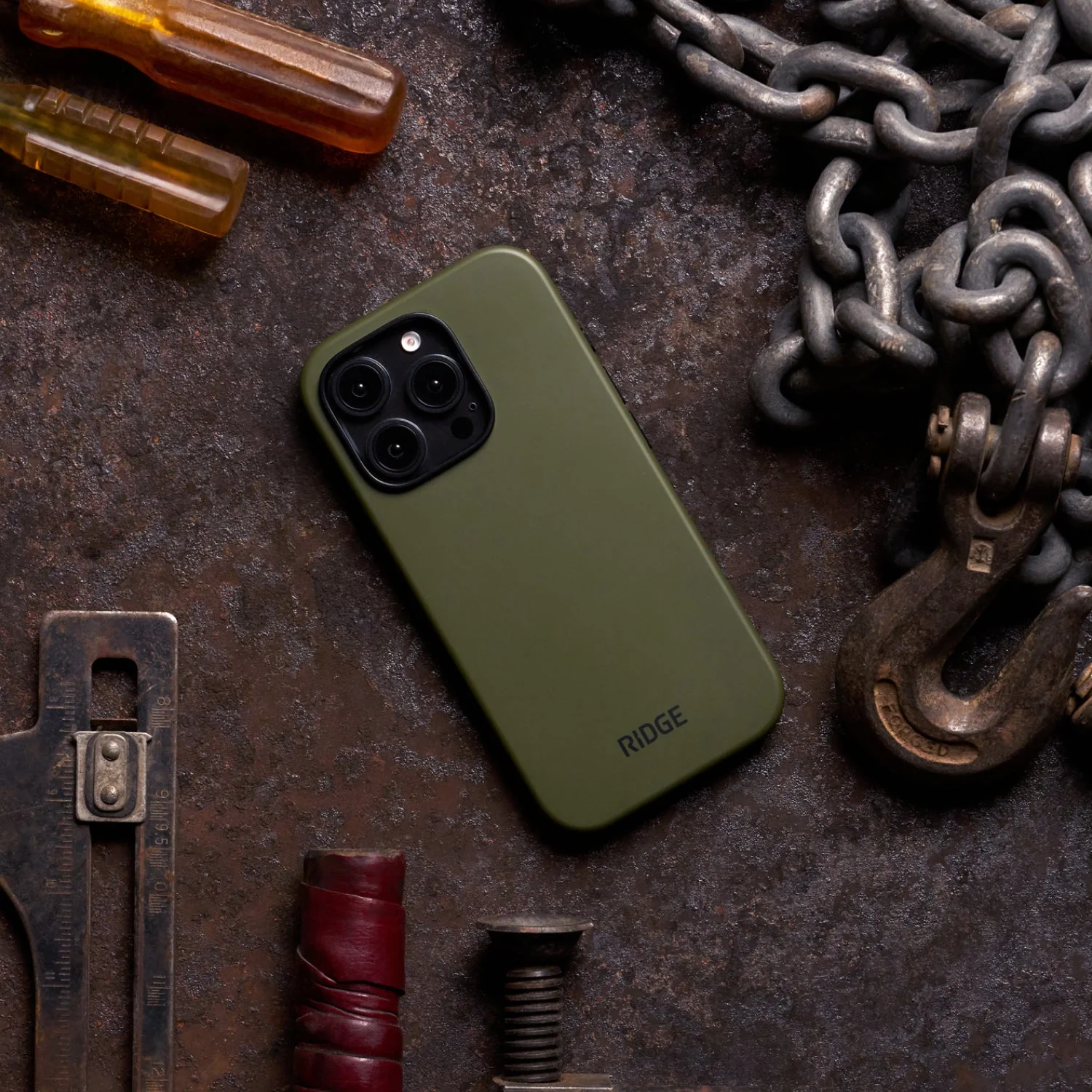 Ridge Phone Case - Matte Olive - iPhone 16 Pro Max - Image 5