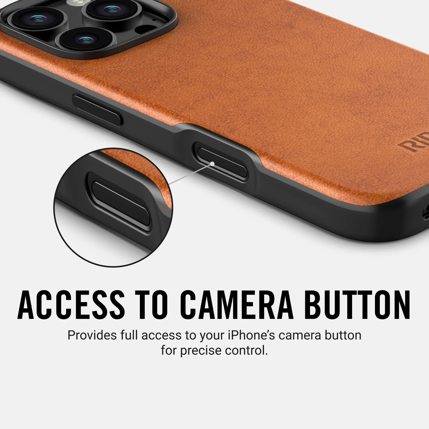 Ridge Phone Case - Tobacco Brown Leather - iPhone 16 Pro Max - Image 10