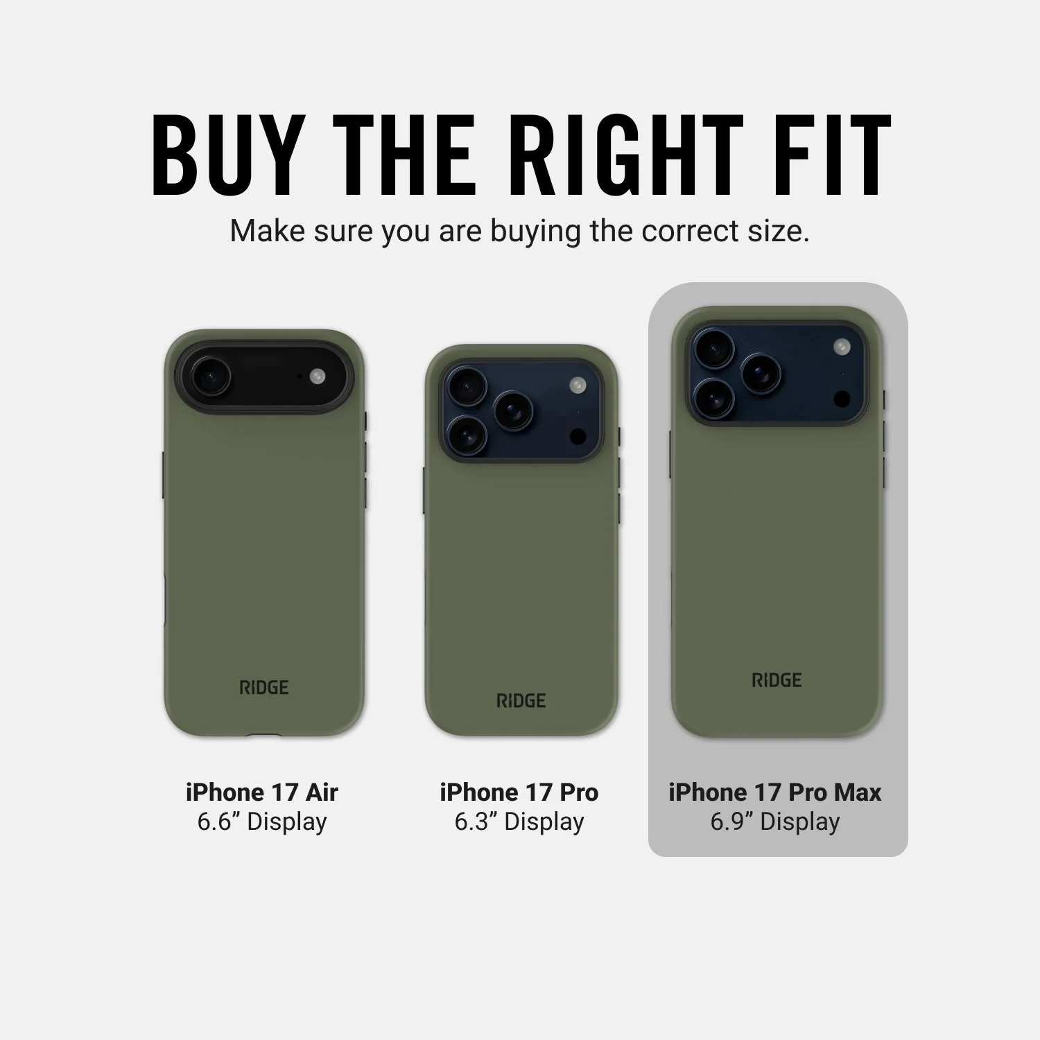 Ridge Phone Case - Matte Olive - iPhone 17 Pro Max - Image 10