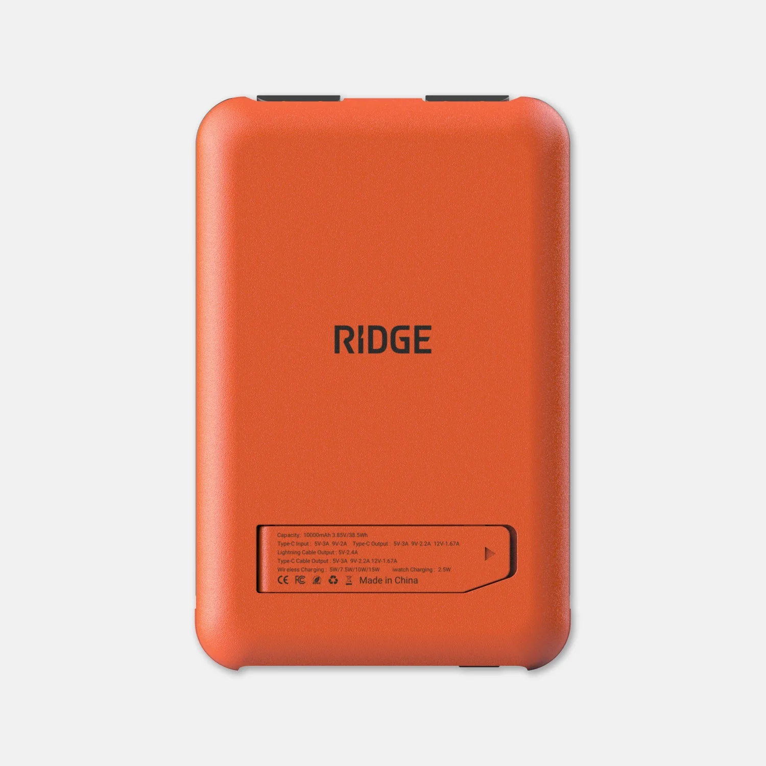 Ridge Power Bank - 10k mAh - Basecamp Orange - Image 3