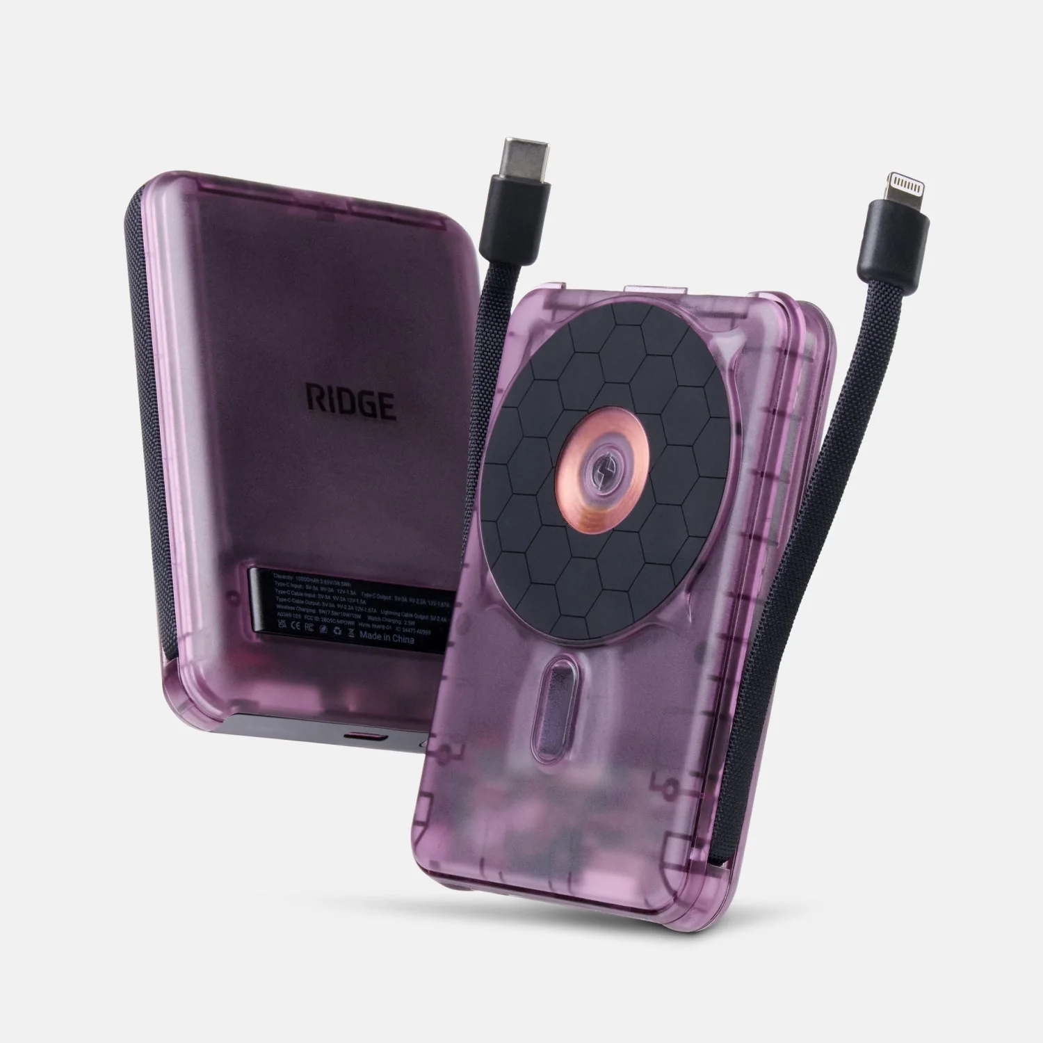Ridge Power Bank - 10k mAh Bundle - Atomic Purple - 2-Pack - Image 4
