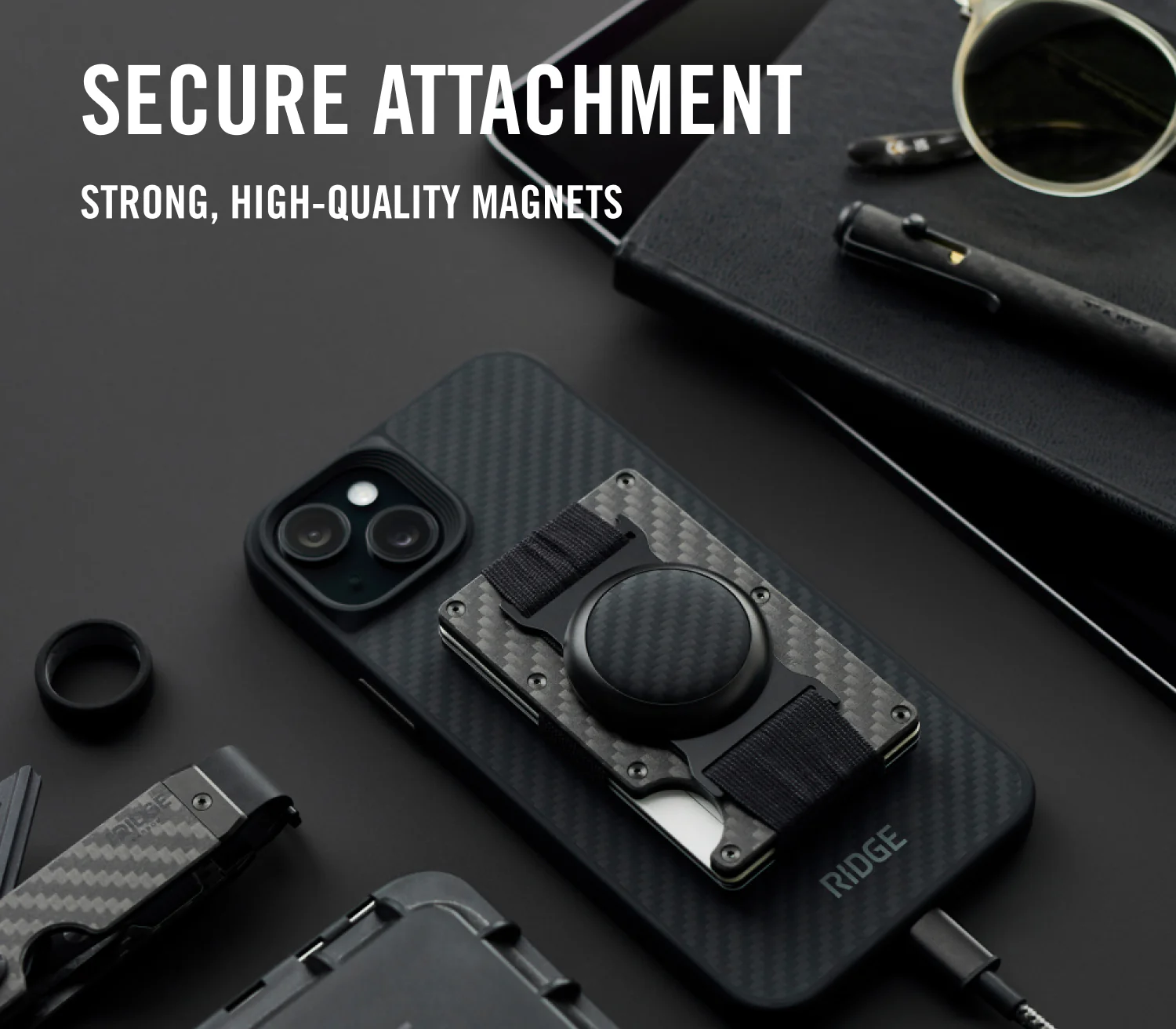 Ridge Wallet For MagSafe - Gunmetal - Image 7